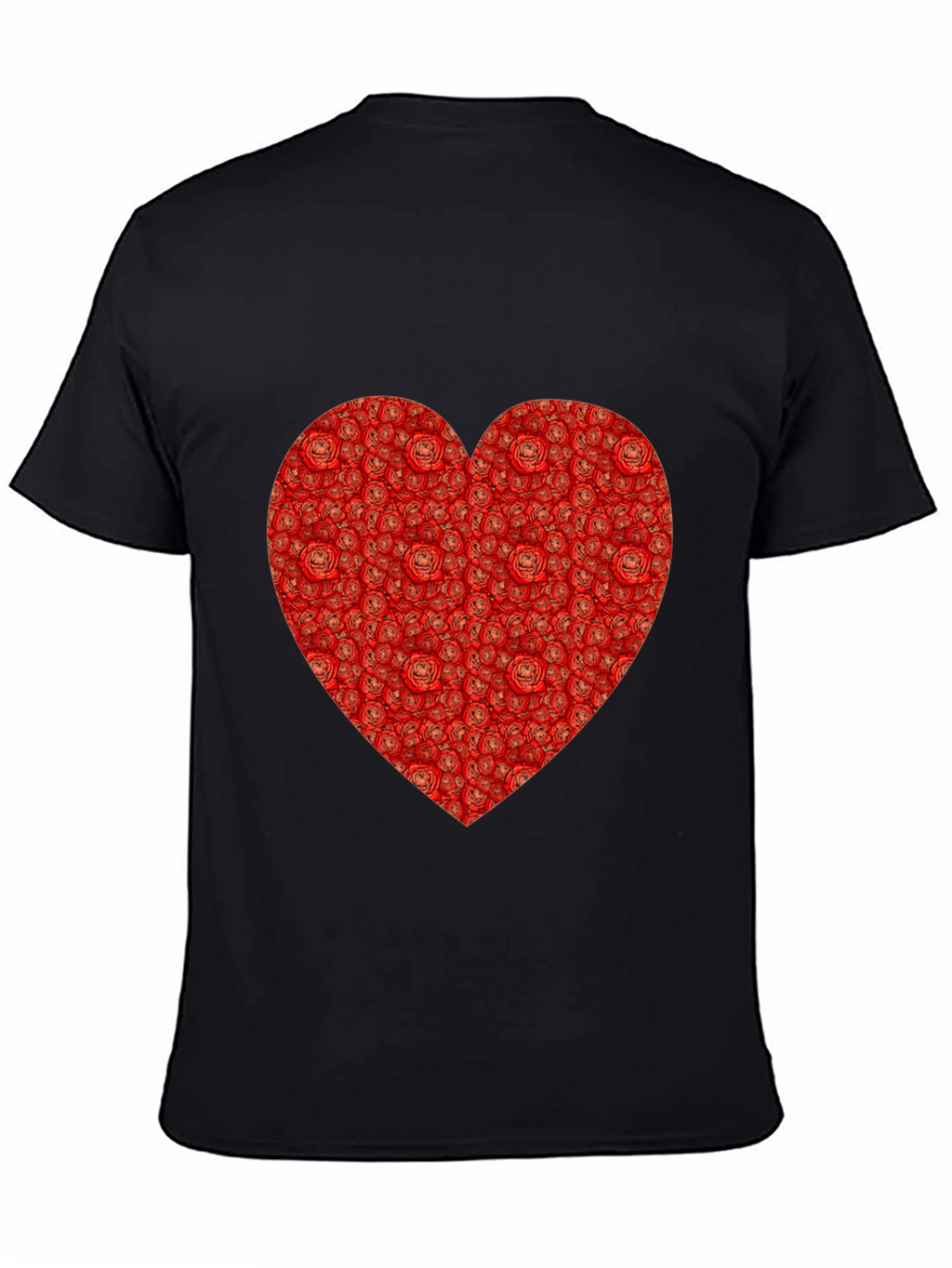Rose Heart T-Shirt - Romantic Black Tee