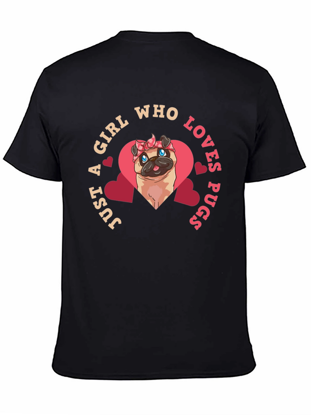 Girl Who Loves Pugs T-Shirt