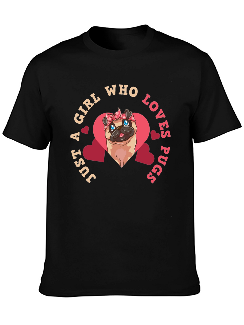 Girl Who Loves Pugs T-Shirt