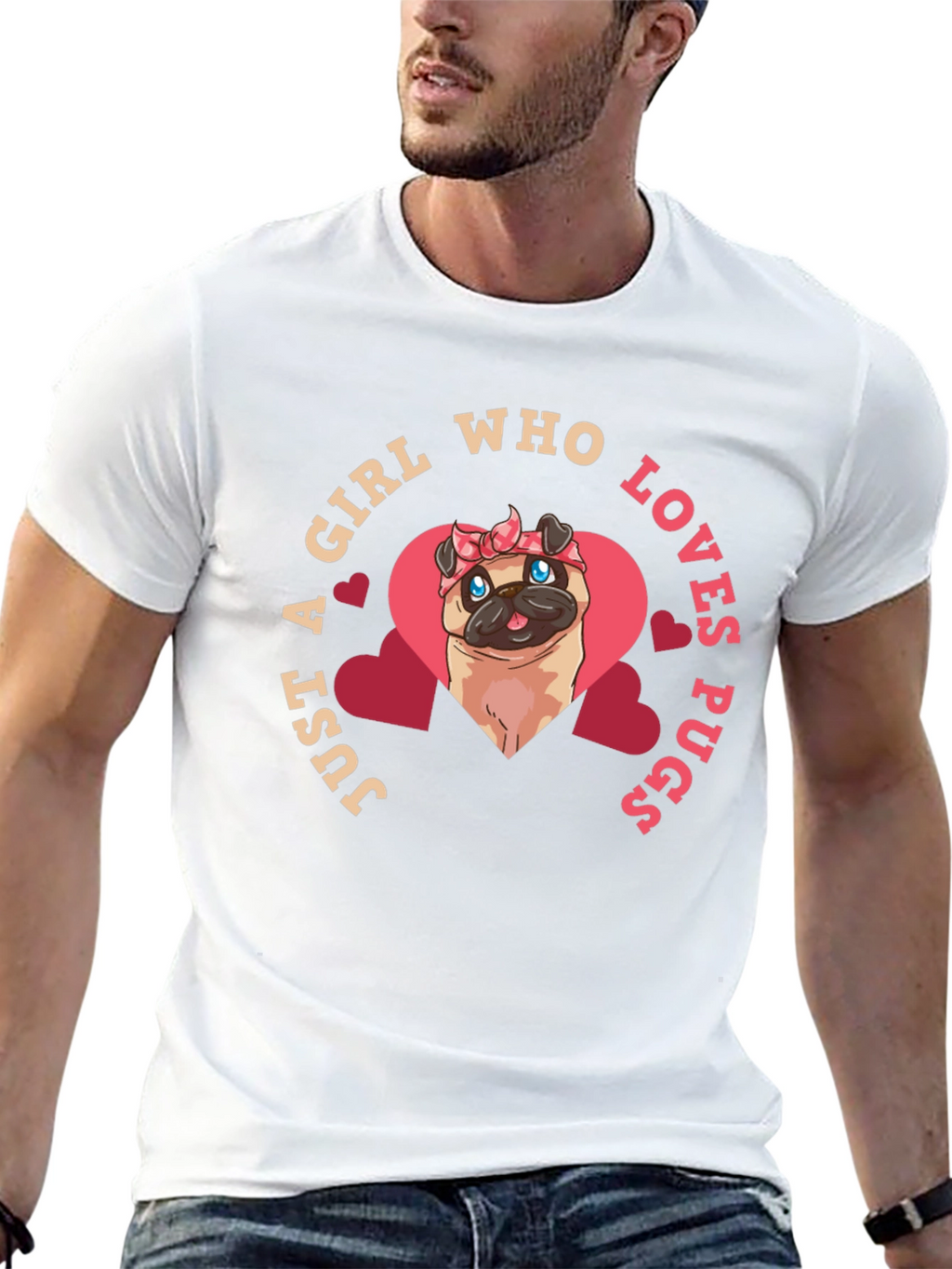 Girl Who Loves Pugs T-Shirt
