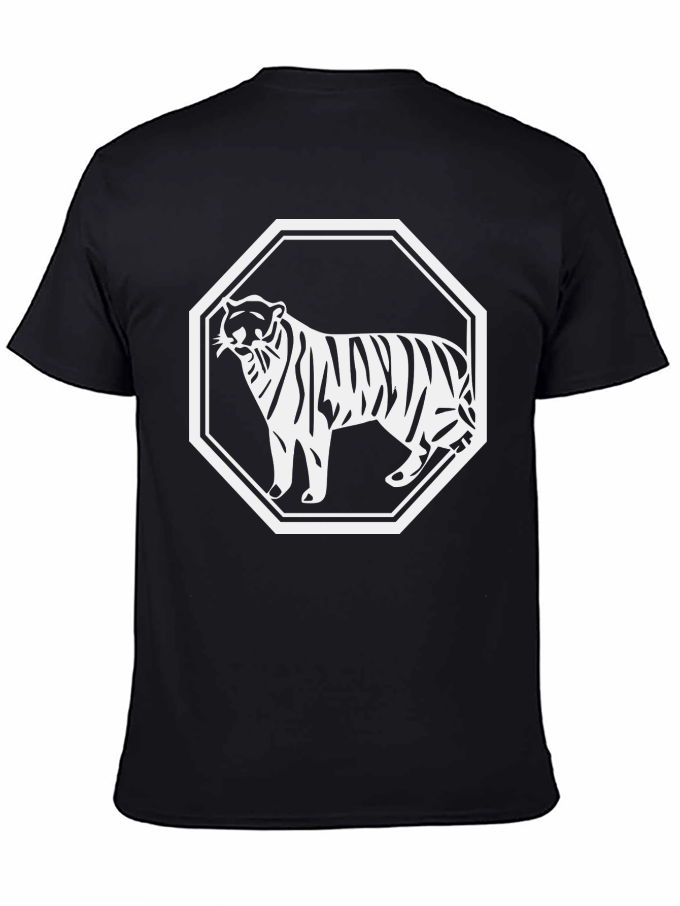 Black Tiger Graphic Tee - Octagon Design