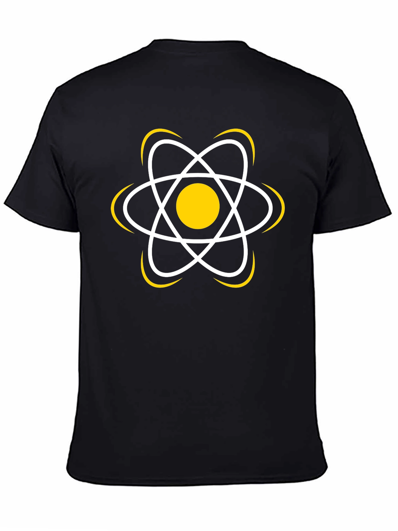 Science Atom Graphic T-Shirt - Black