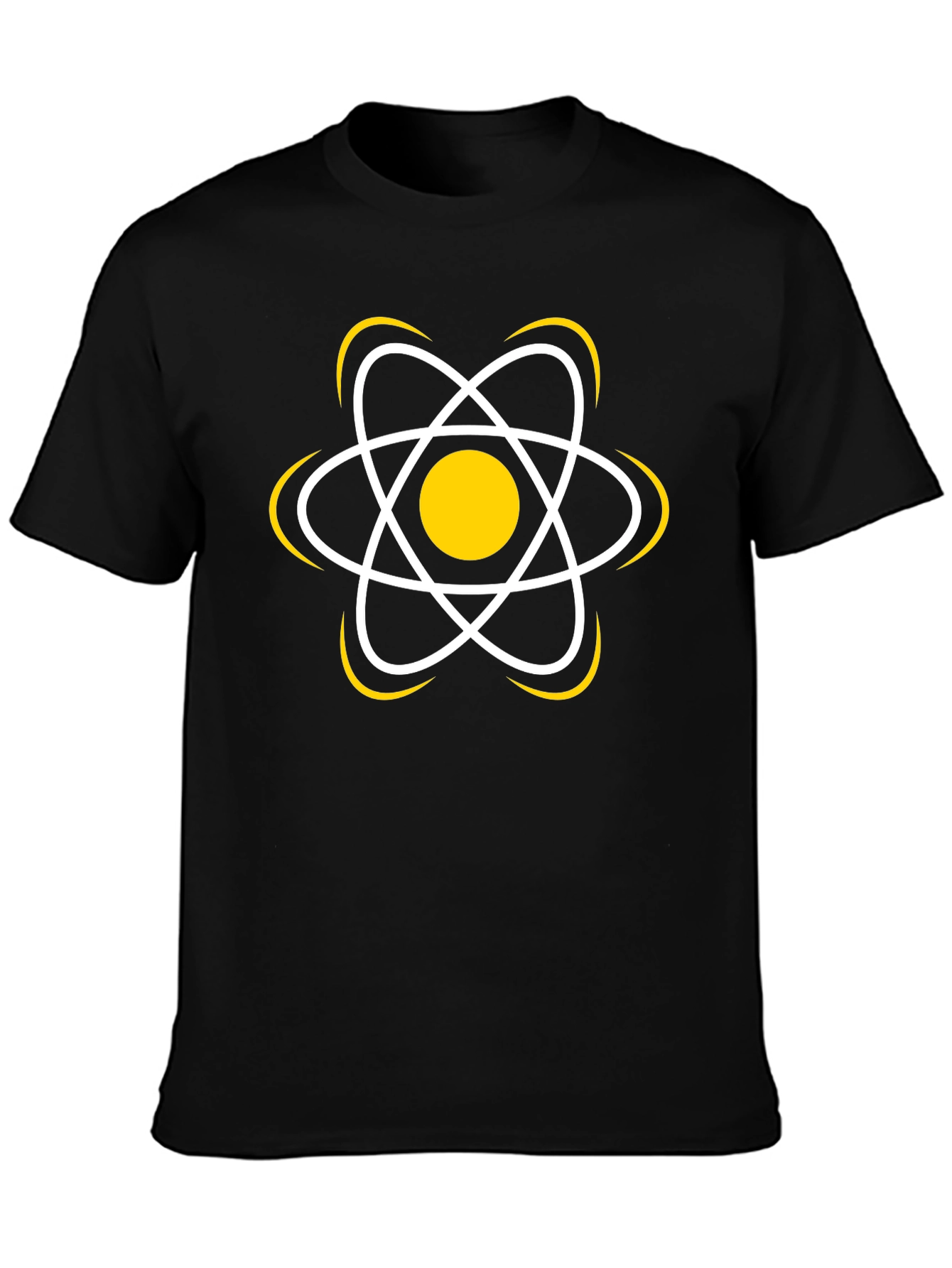 Science Atom Graphic T-Shirt - Black