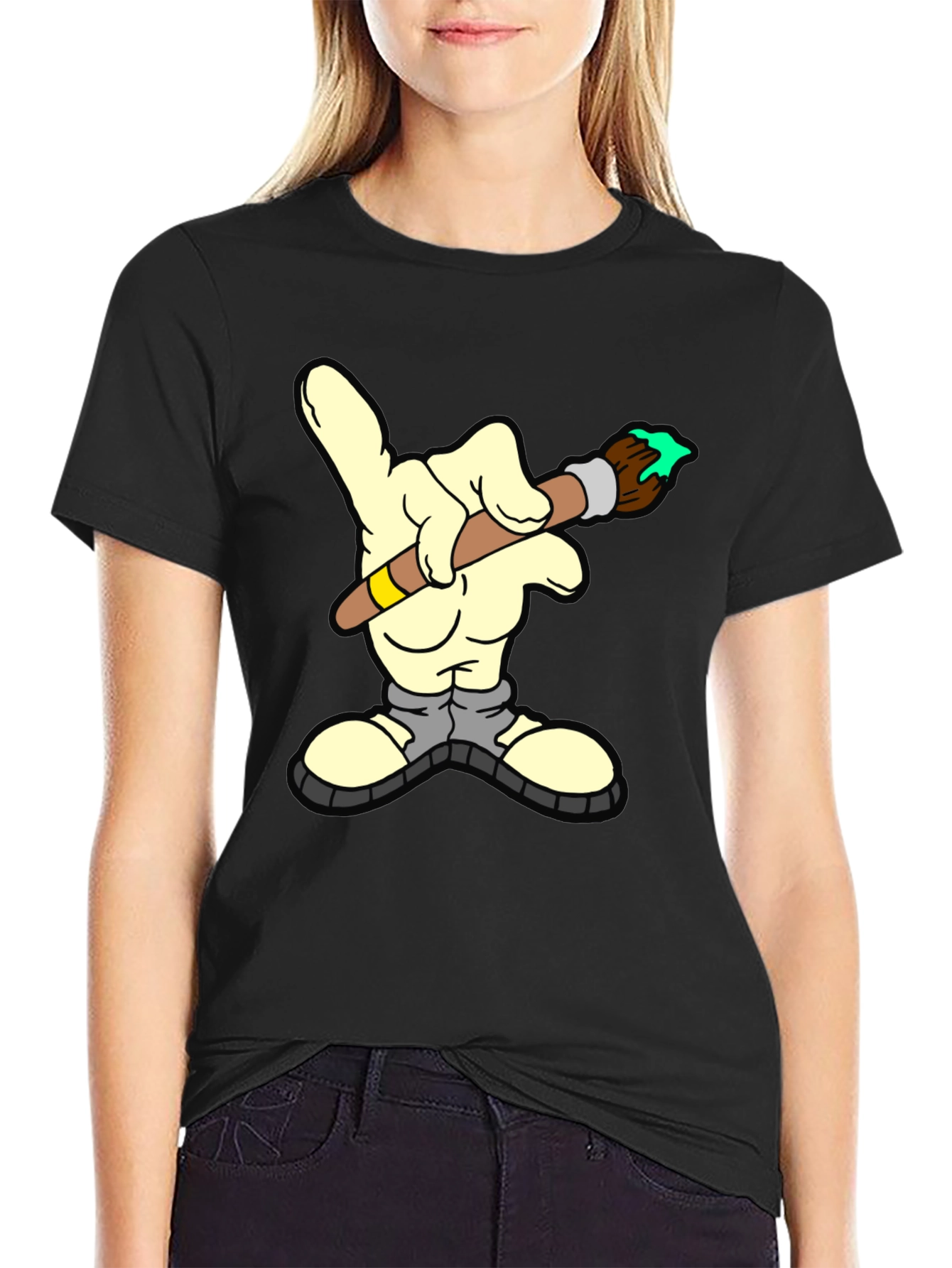 Cartoon Hand Painting T-Shirt