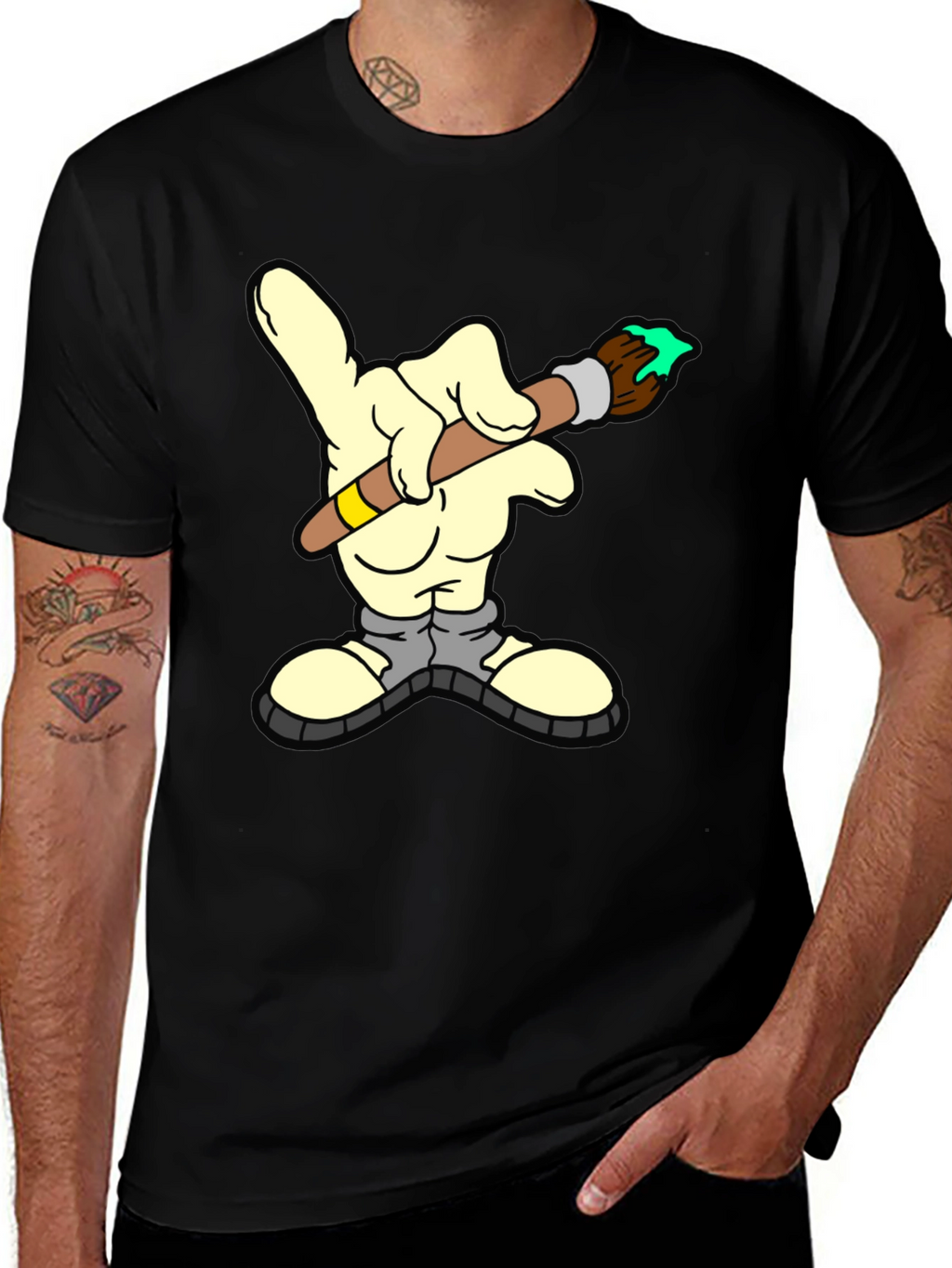 Cartoon Hand Painting T-Shirt