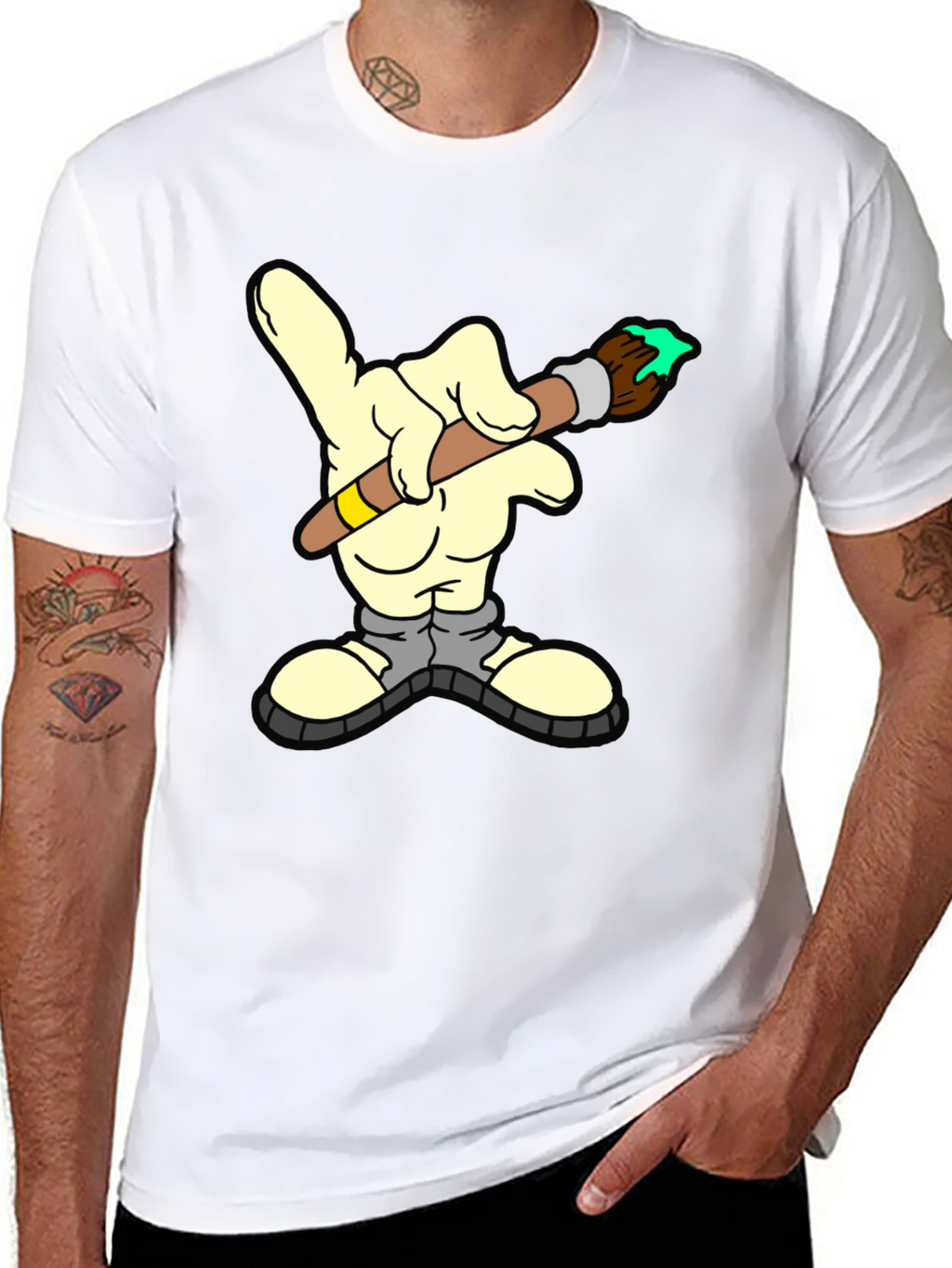 Cartoon Hand Painting T-Shirt
