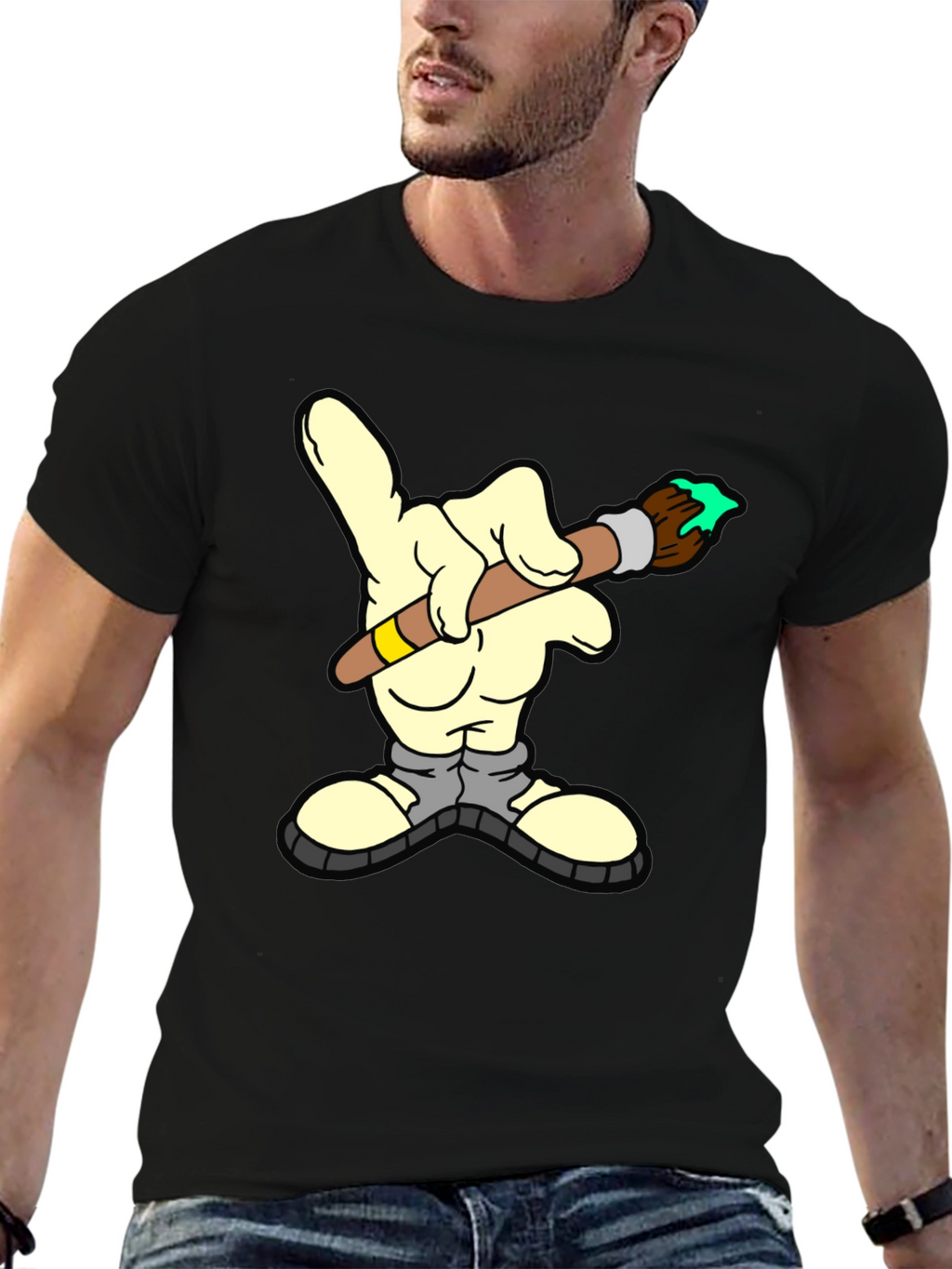 Cartoon Hand Painting T-Shirt