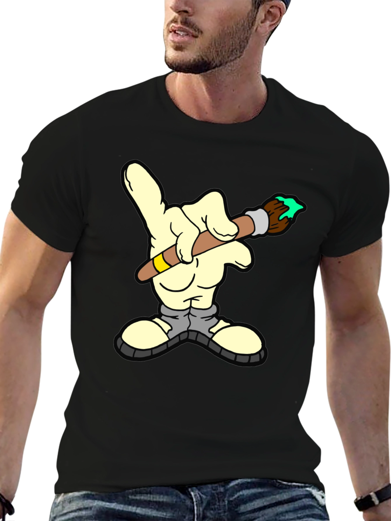 Cartoon Hand Painting T-Shirt