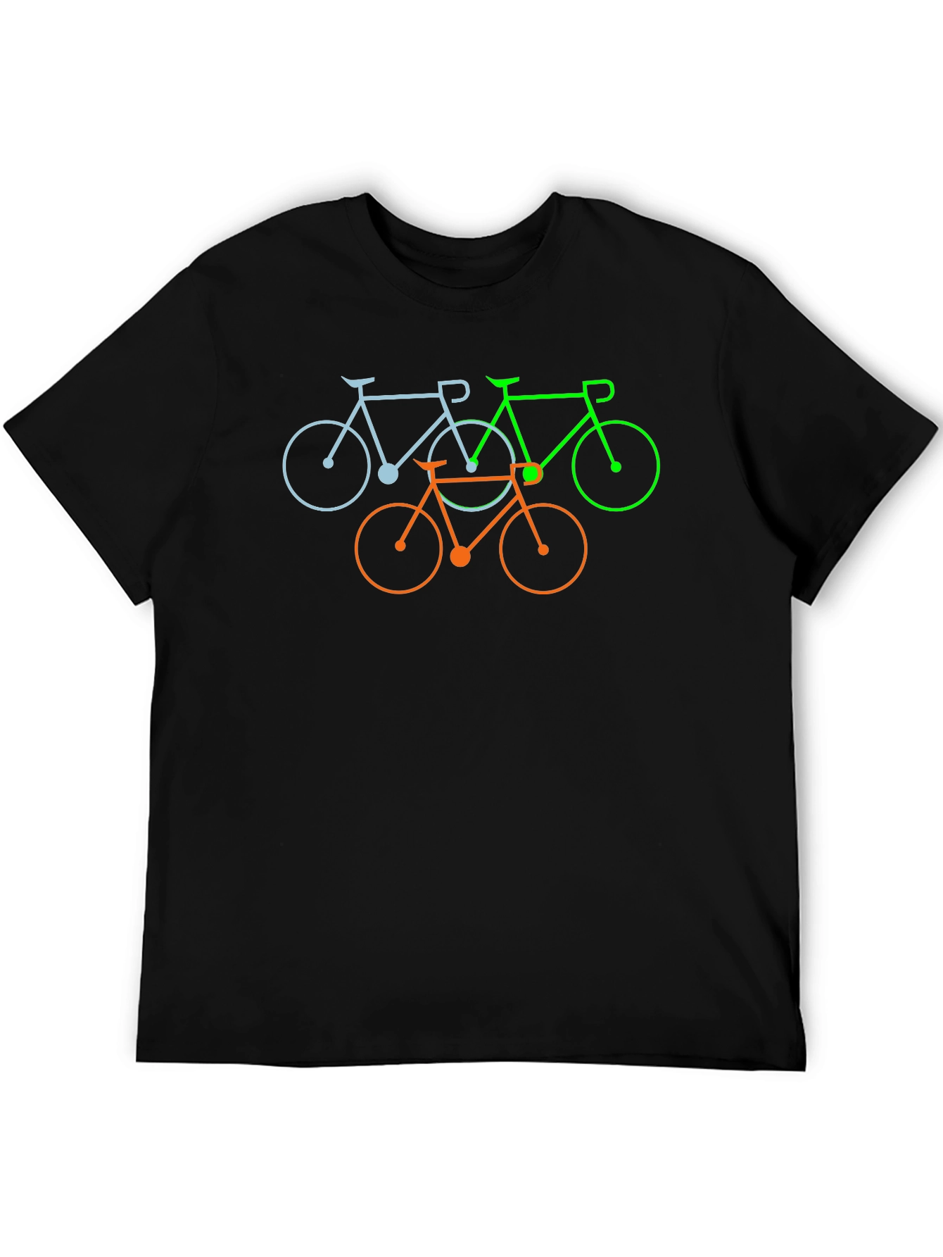 Colorful Bike Trio Graphic Tee - Casual Comfort