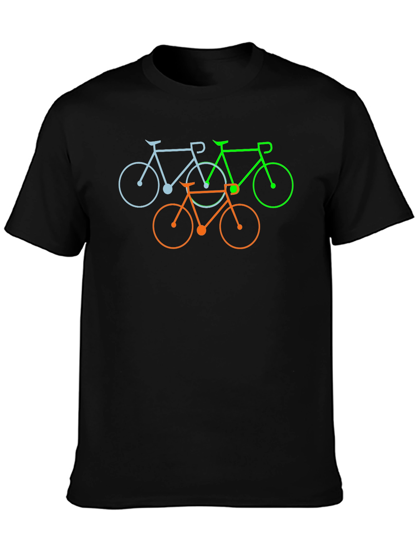 Colorful Bike Trio Graphic Tee - Casual Comfort