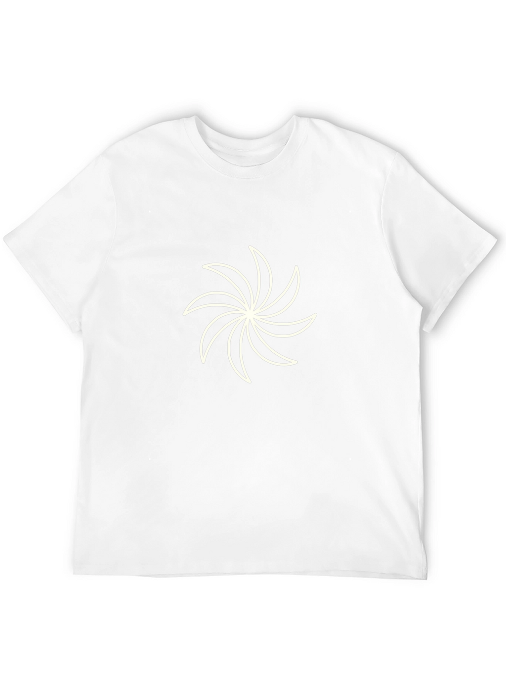 Black Tee with Abstract Floral Graphic