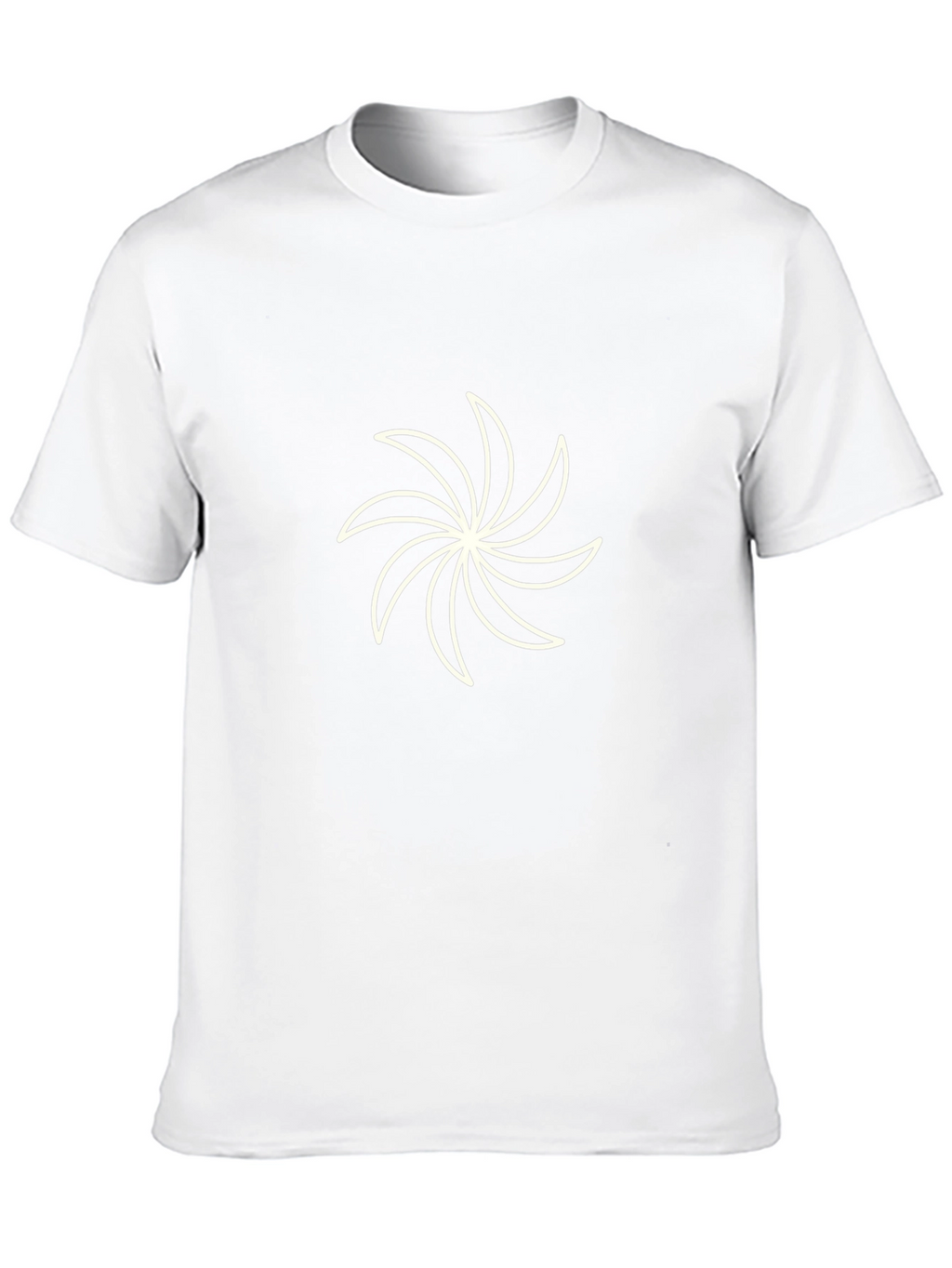 Black Tee with Abstract Floral Graphic