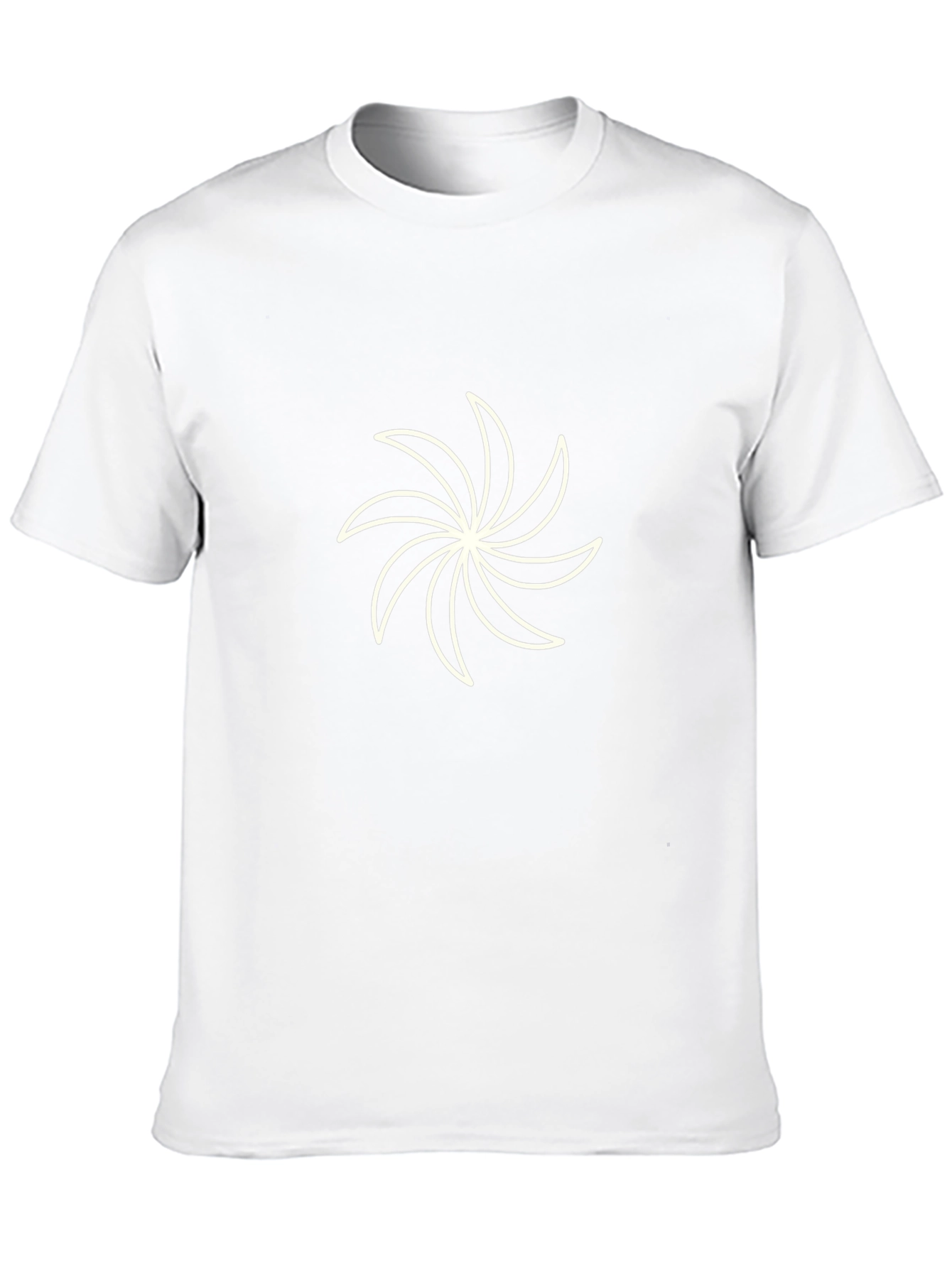 Black Tee with Abstract Floral Graphic