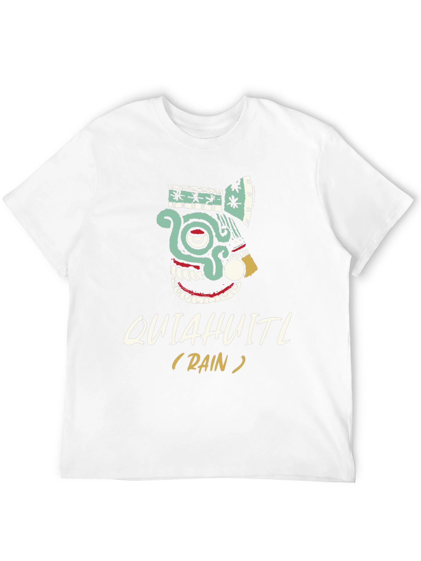 Quiahuitl Rain T-Shirt Aztec Inspired Black Tee