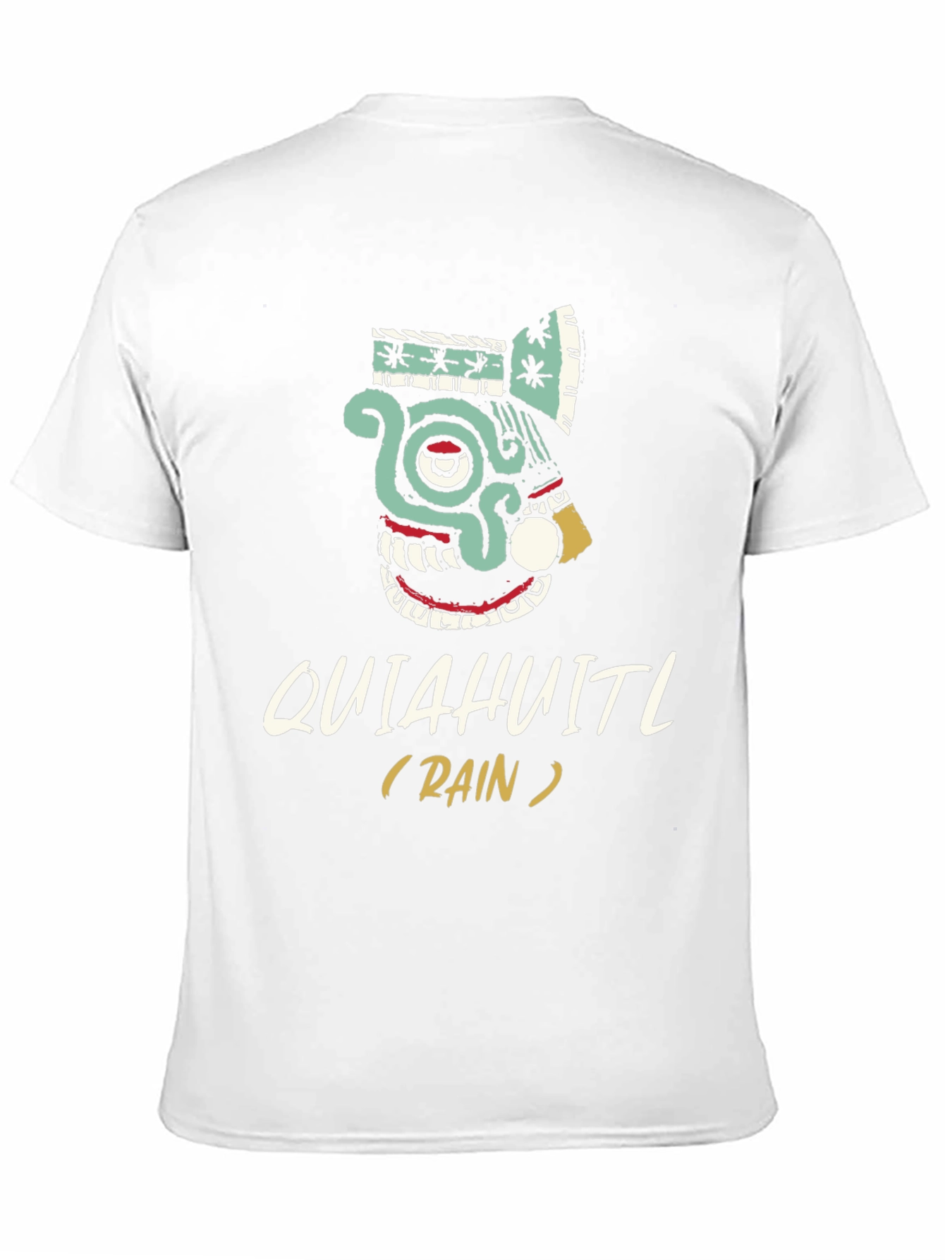 Quiahuitl Rain T-Shirt Aztec Inspired Black Tee