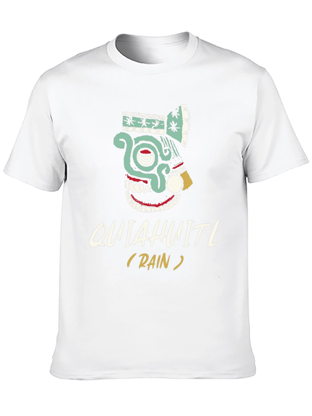 Quiahuitl Rain T-Shirt Aztec Inspired Black Tee