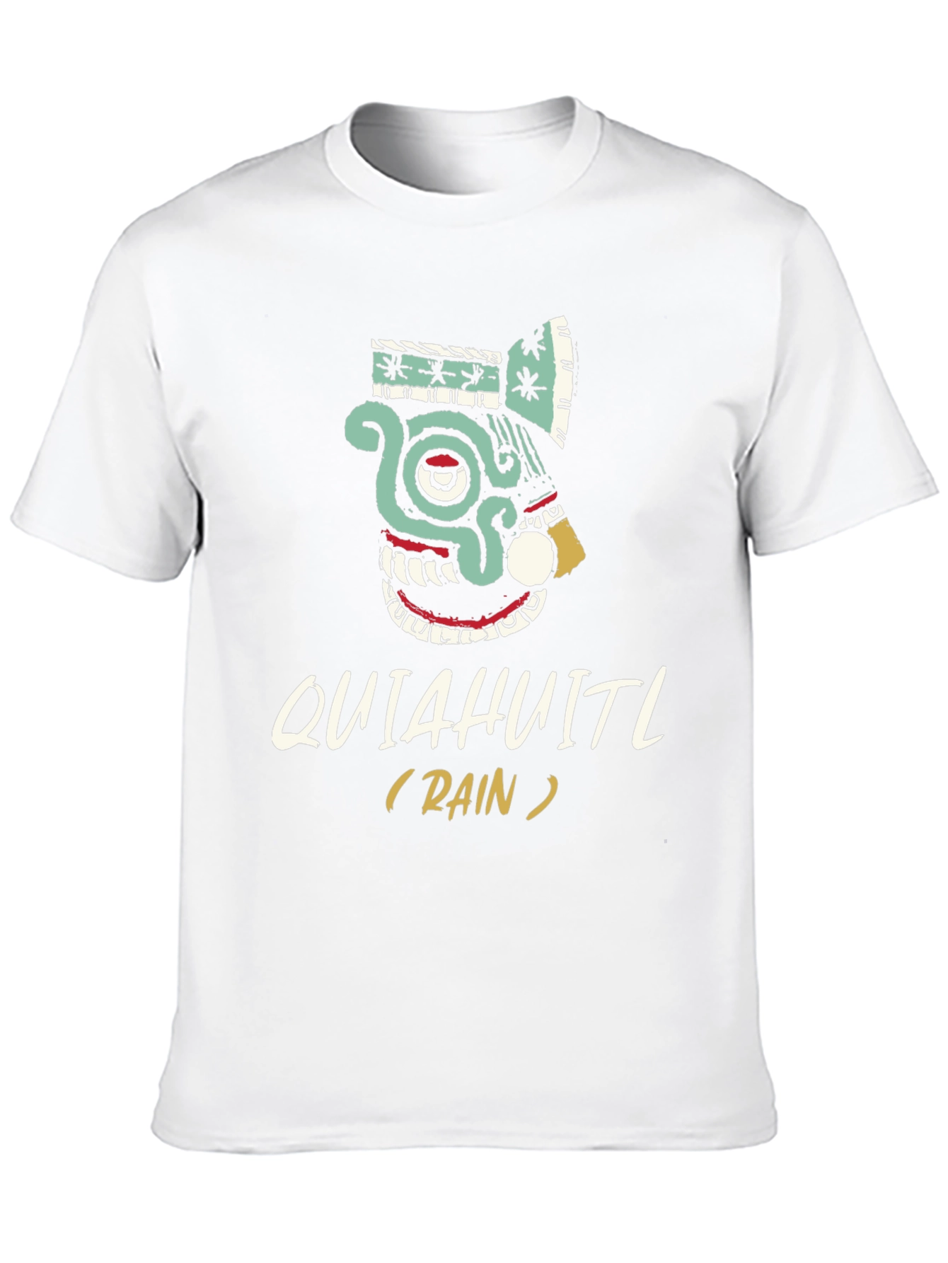 Quiahuitl Rain T-Shirt Aztec Inspired Black Tee