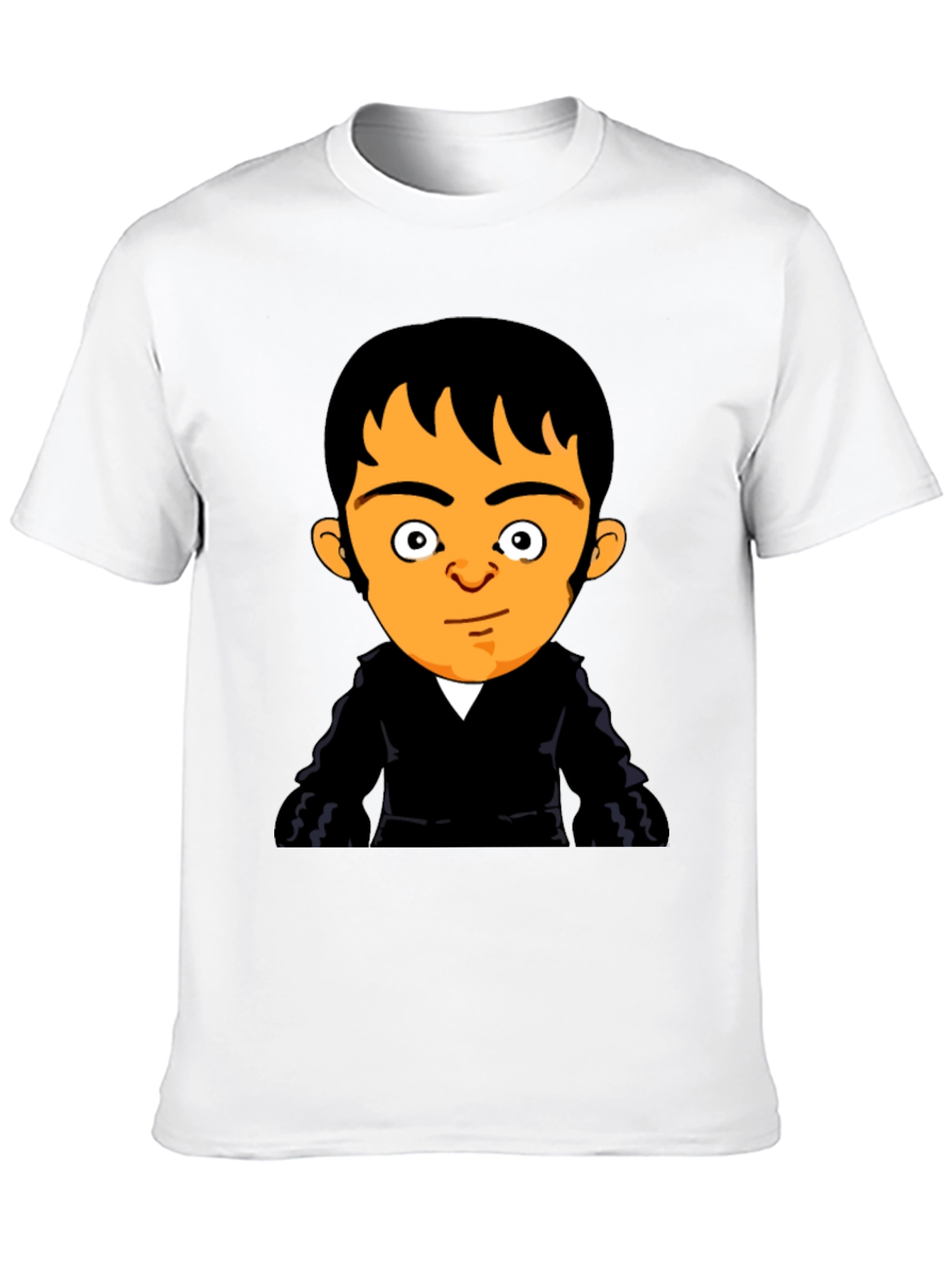 Cartoon Character Print Black T-Shirt