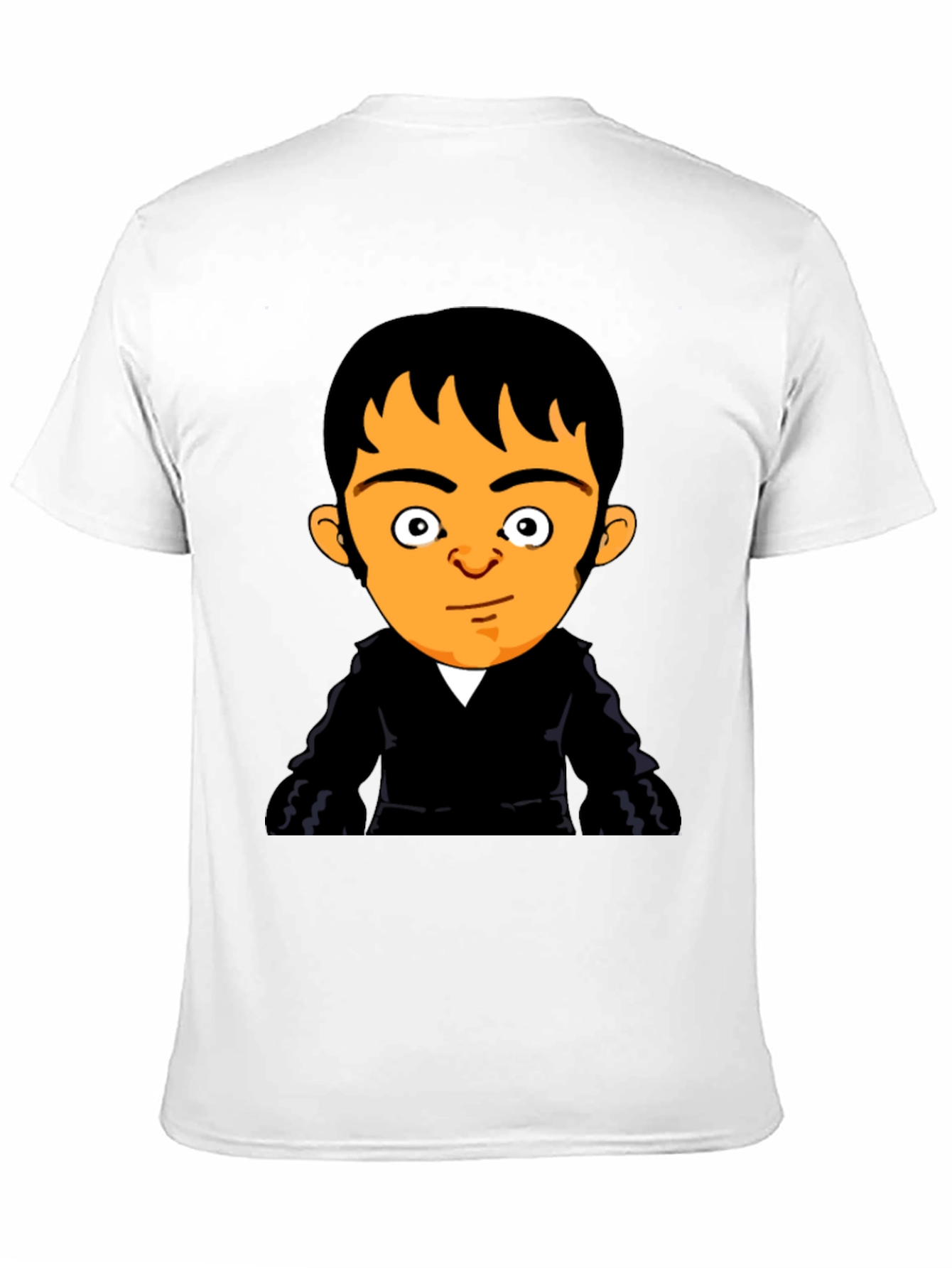 Cartoon Character Print Black T-Shirt