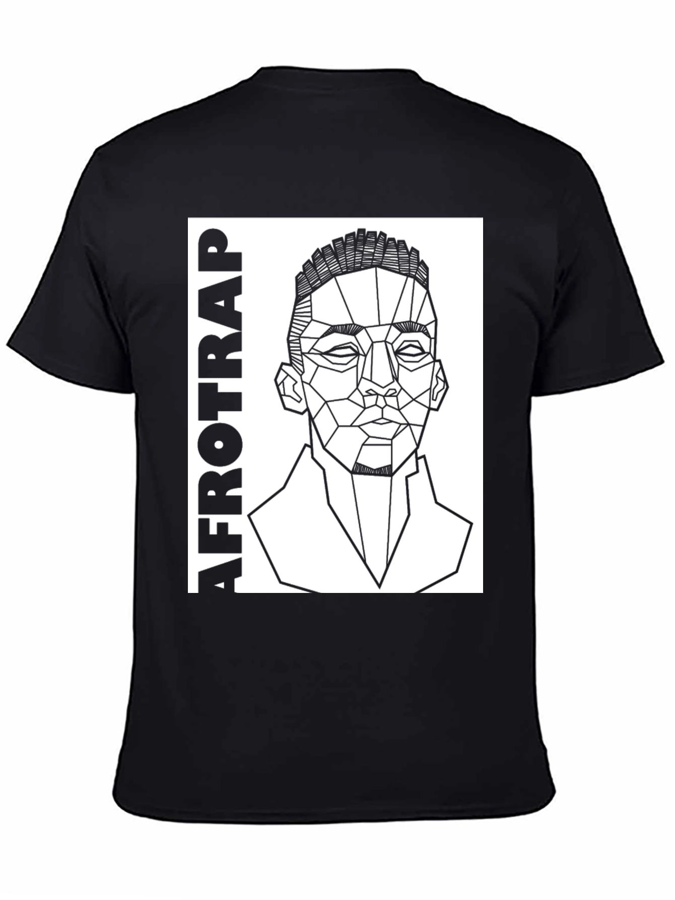 Afrotrap Geometric Graphic Tee - Black