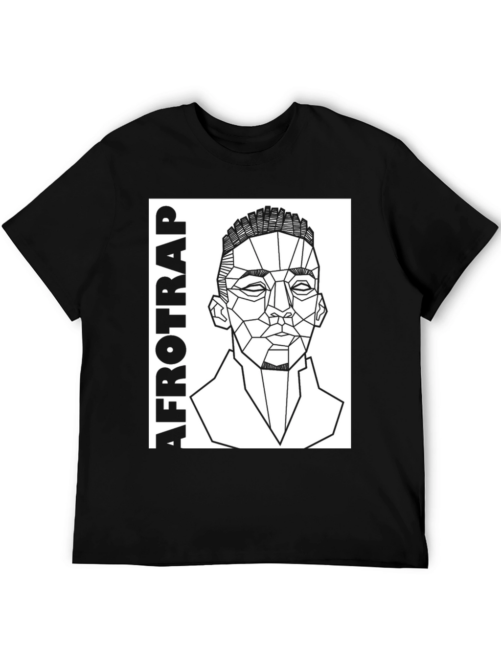 Afrotrap Geometric Graphic Tee - Black