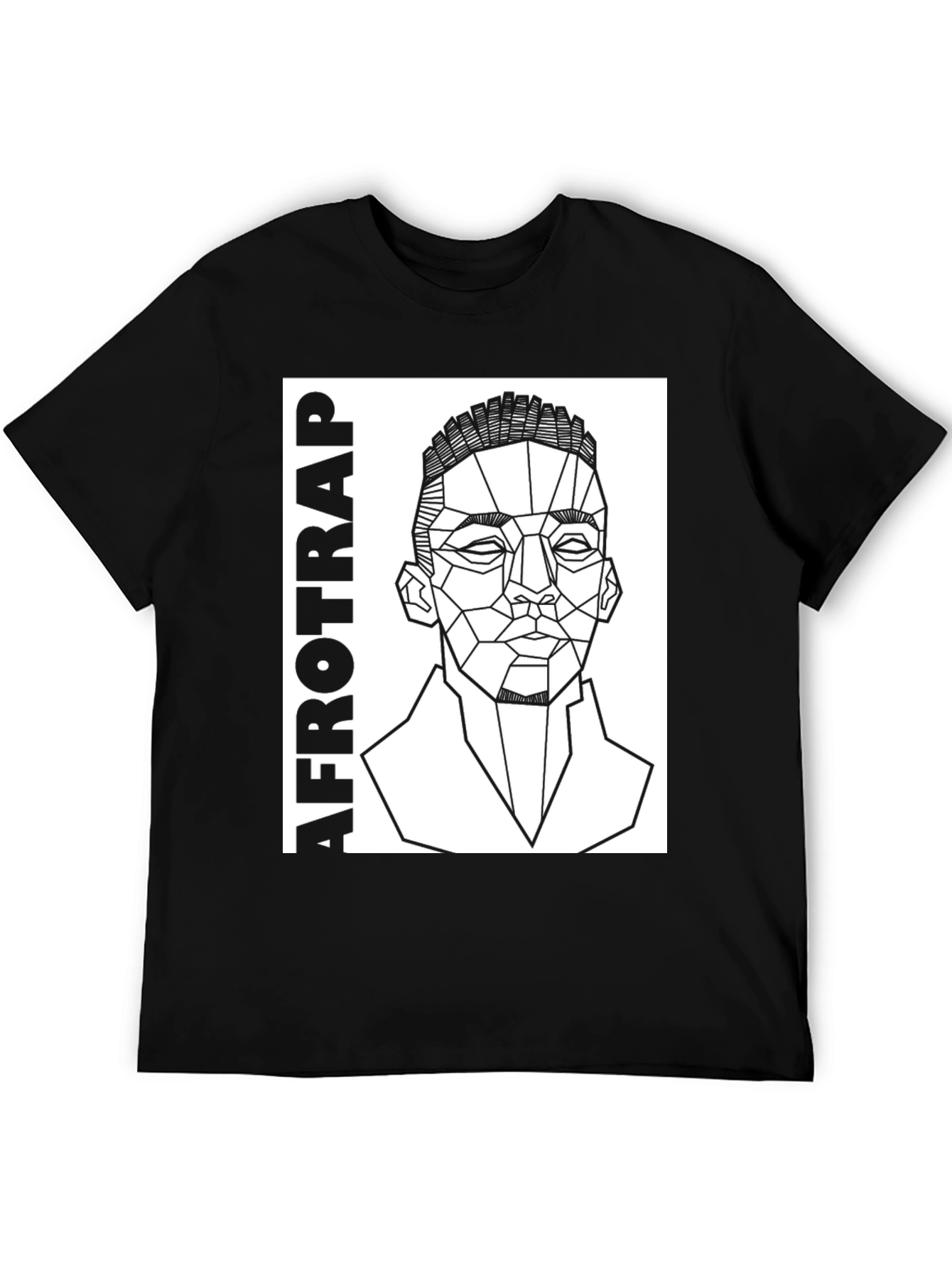 Afrotrap Geometric Graphic Tee - Black