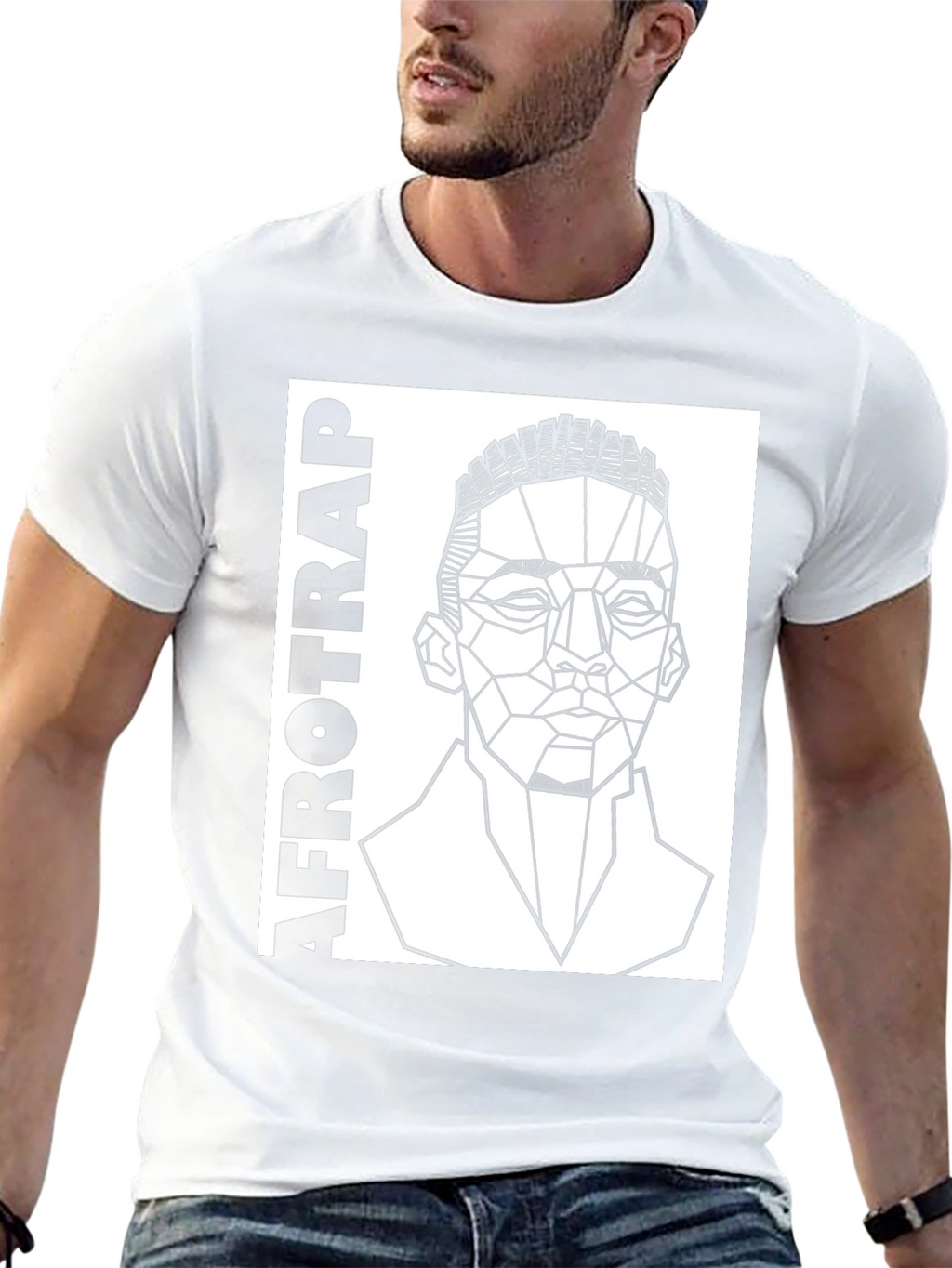 Afrotrap Geometric Graphic Tee - Black