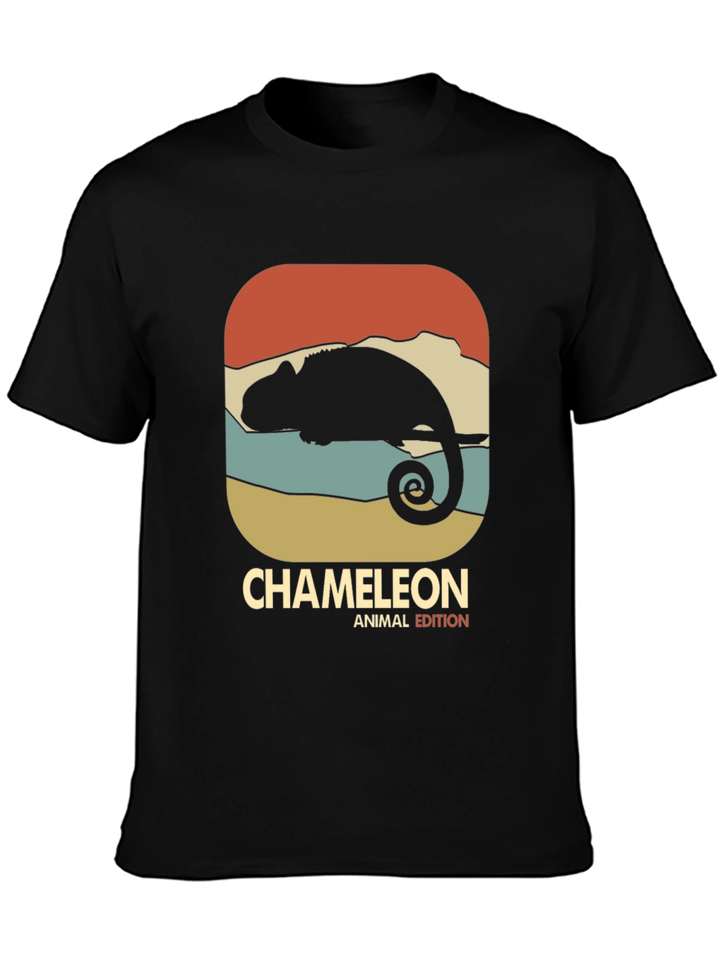 Retro Chameleon Animal Edition Graphic T-Shirt