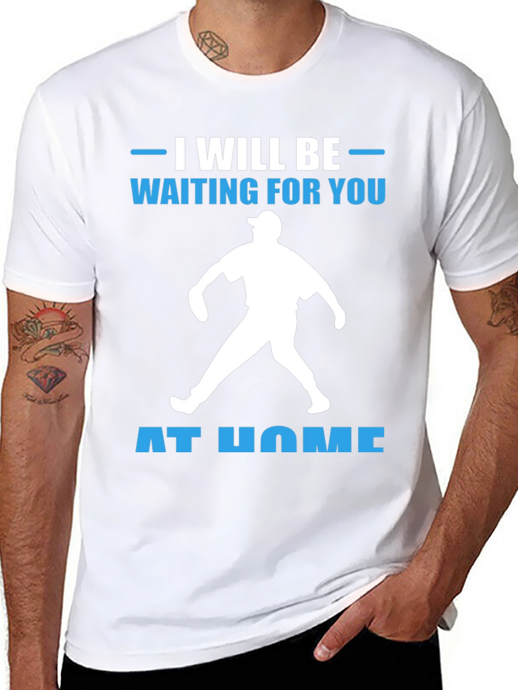 Waiting At Home Baseball T-Shirt