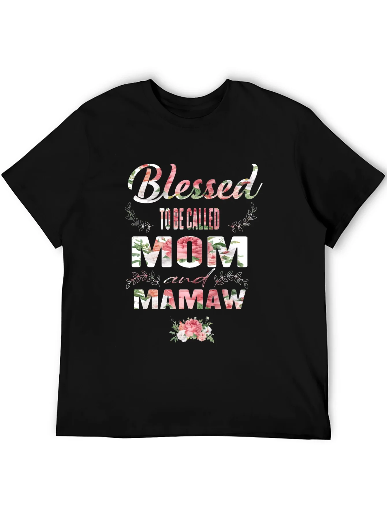 Blessed Mom and Mamaw Floral T-Shirt
