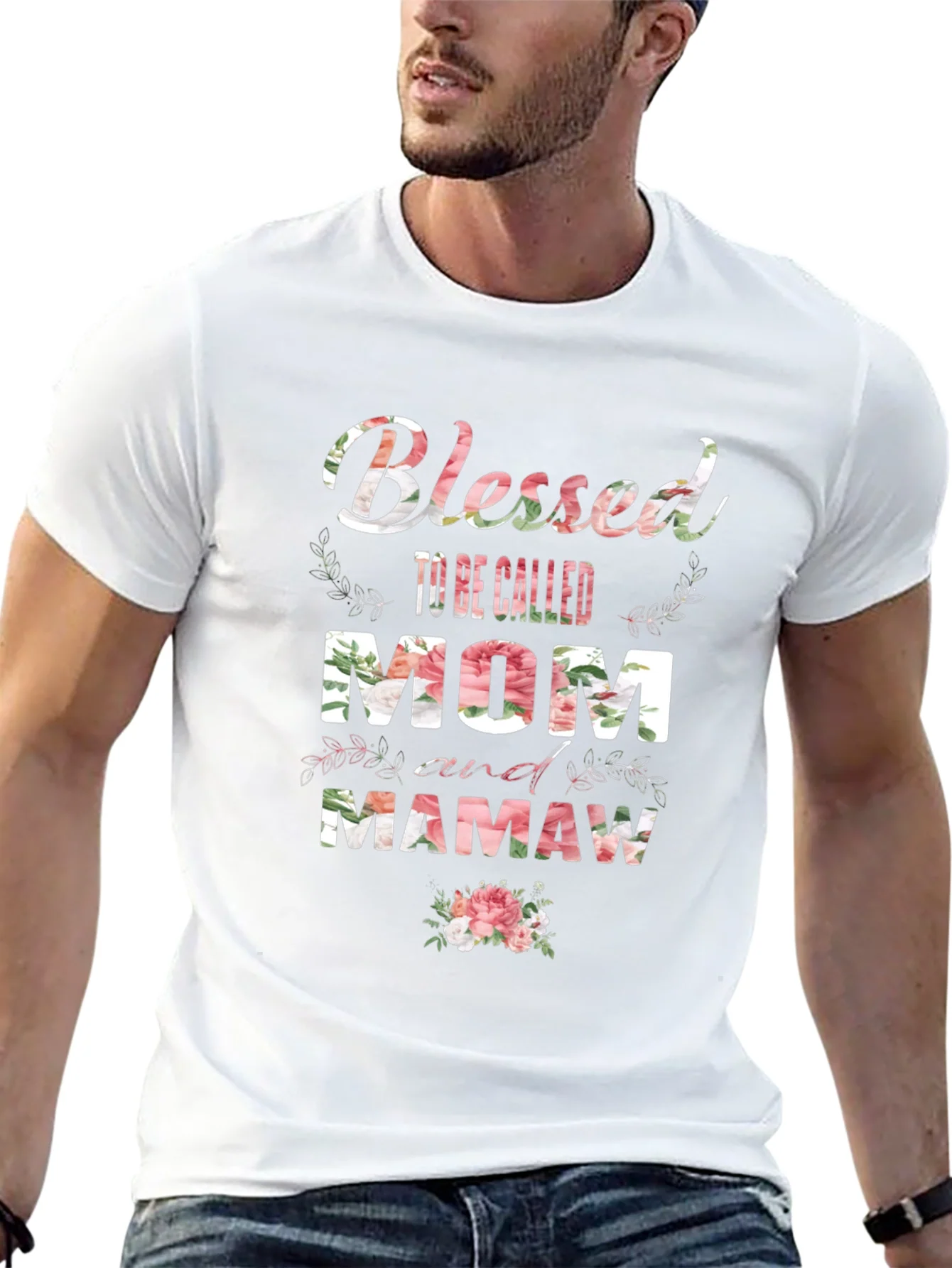 Blessed Mom and Mamaw Floral T-Shirt