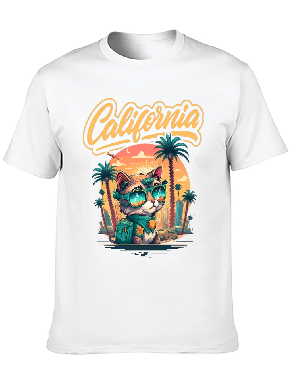 California Cat Graphic T-Shirt - Island Style