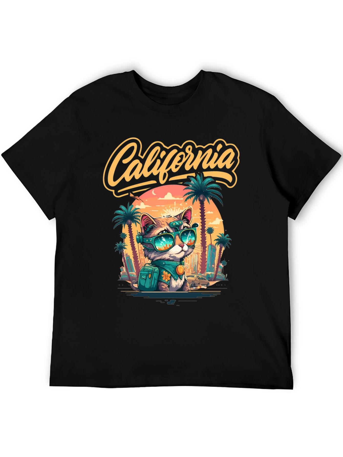 California Cat Graphic T-Shirt - Island Style