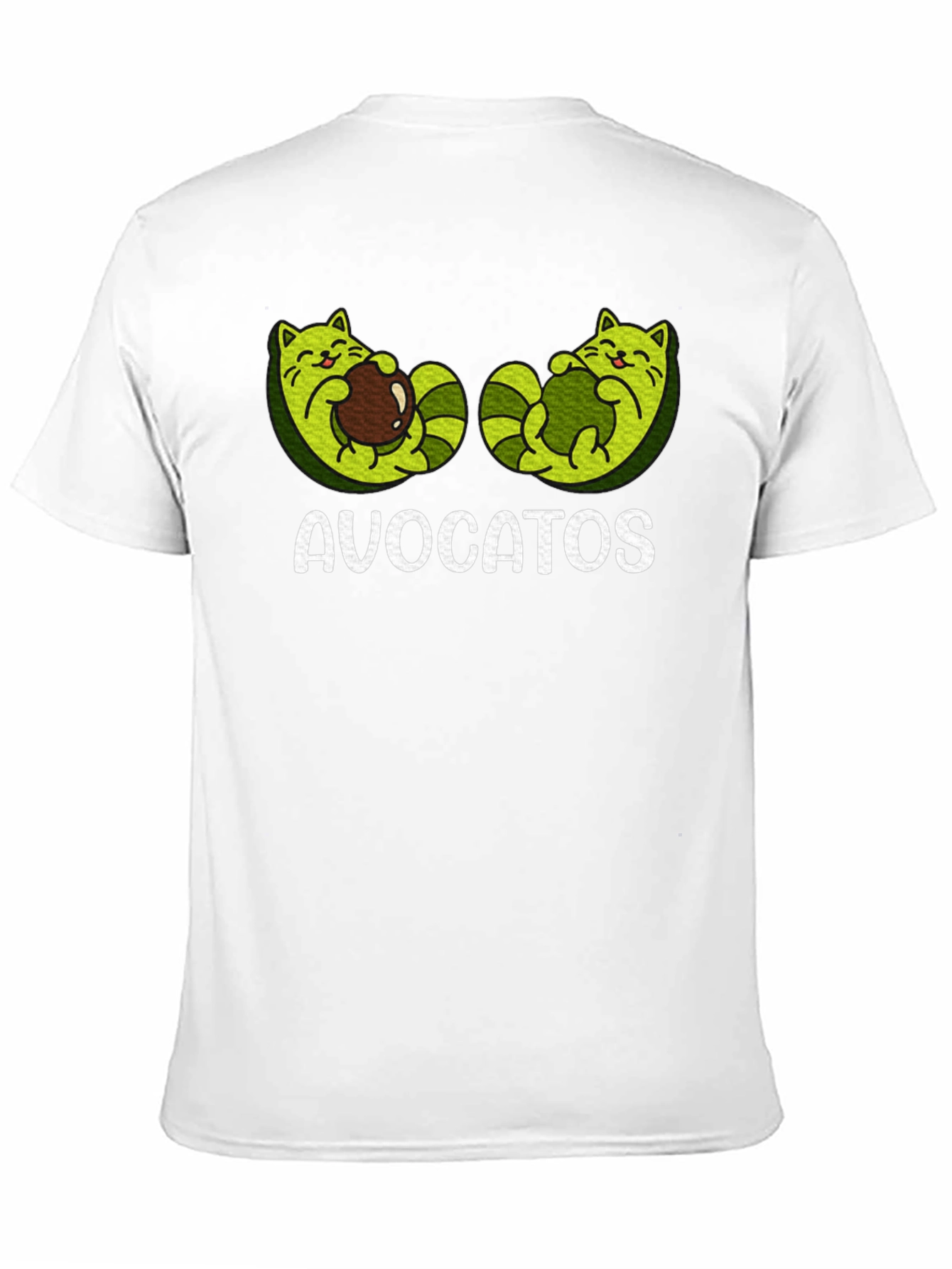 Avocatos Black T-Shirt - Avocado Cat Graphic Tee