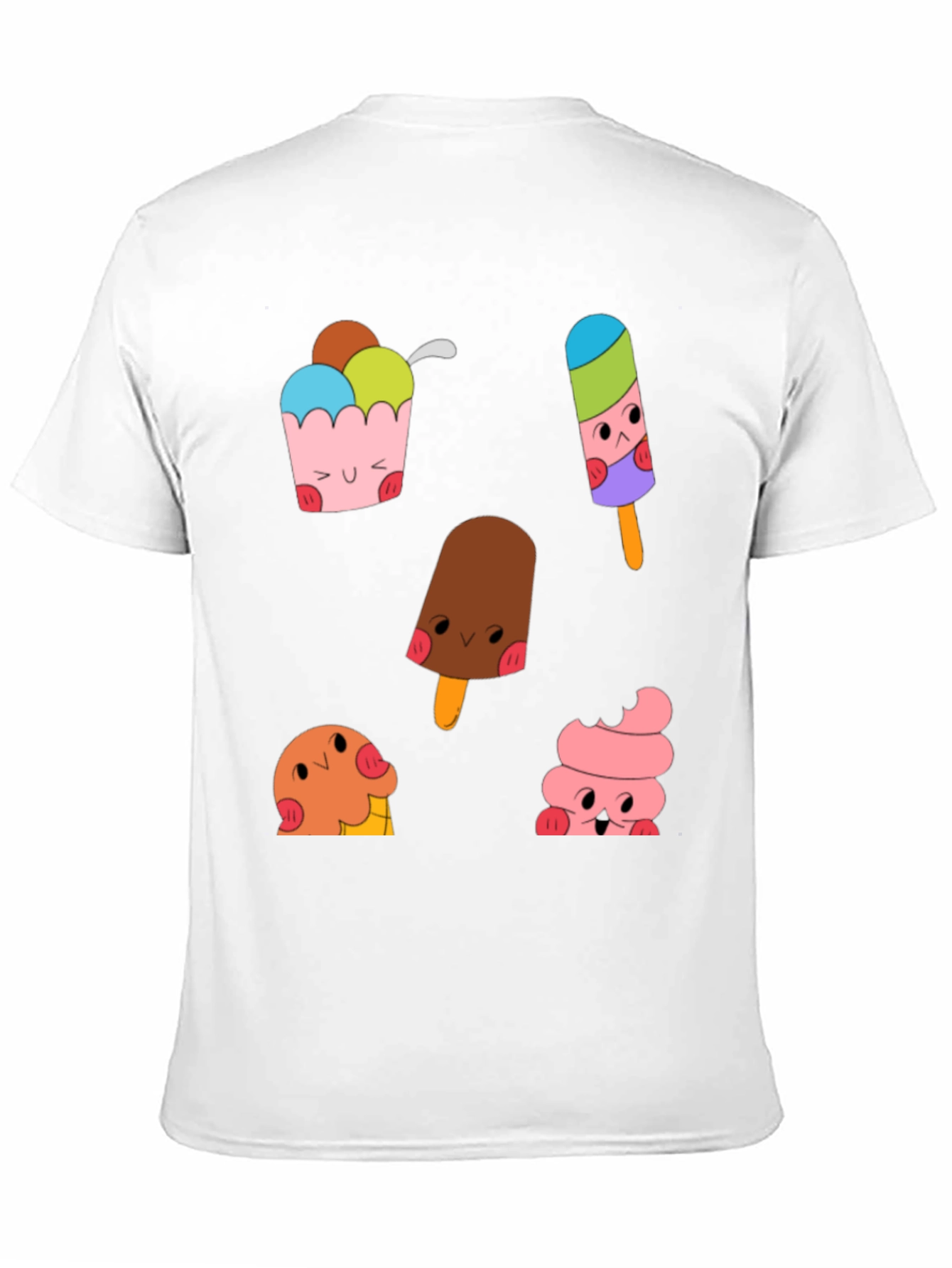 Cute Cartoon Ice Cream Graphic Tee