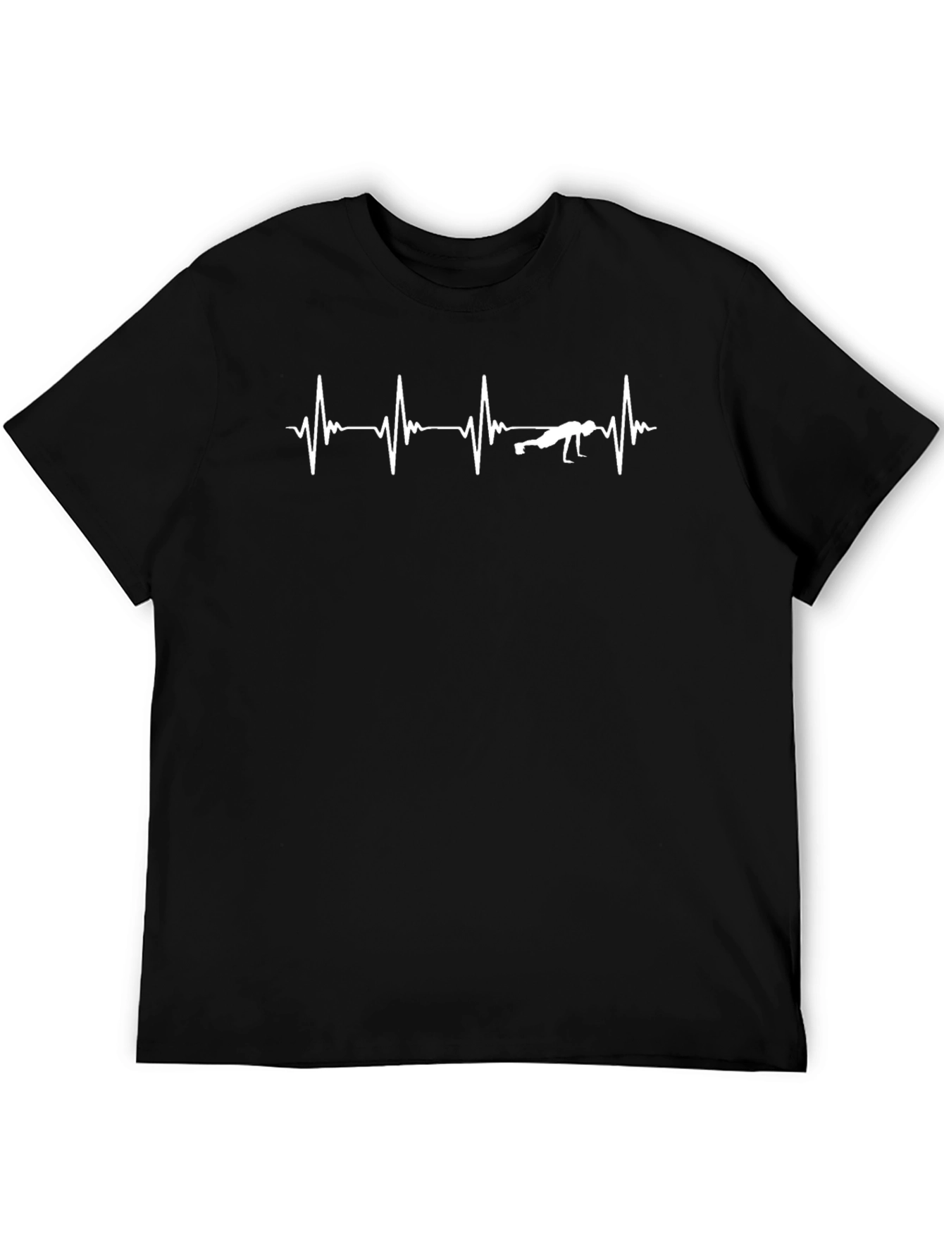 Fitness Heartbeat Graphic Tee - Push-up Design!