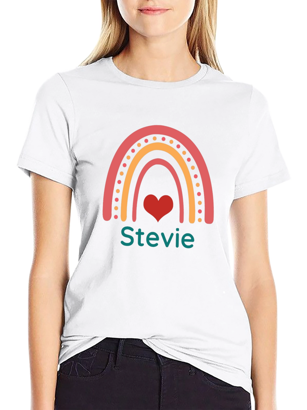 Rainbow Stevie Heart T-Shirt