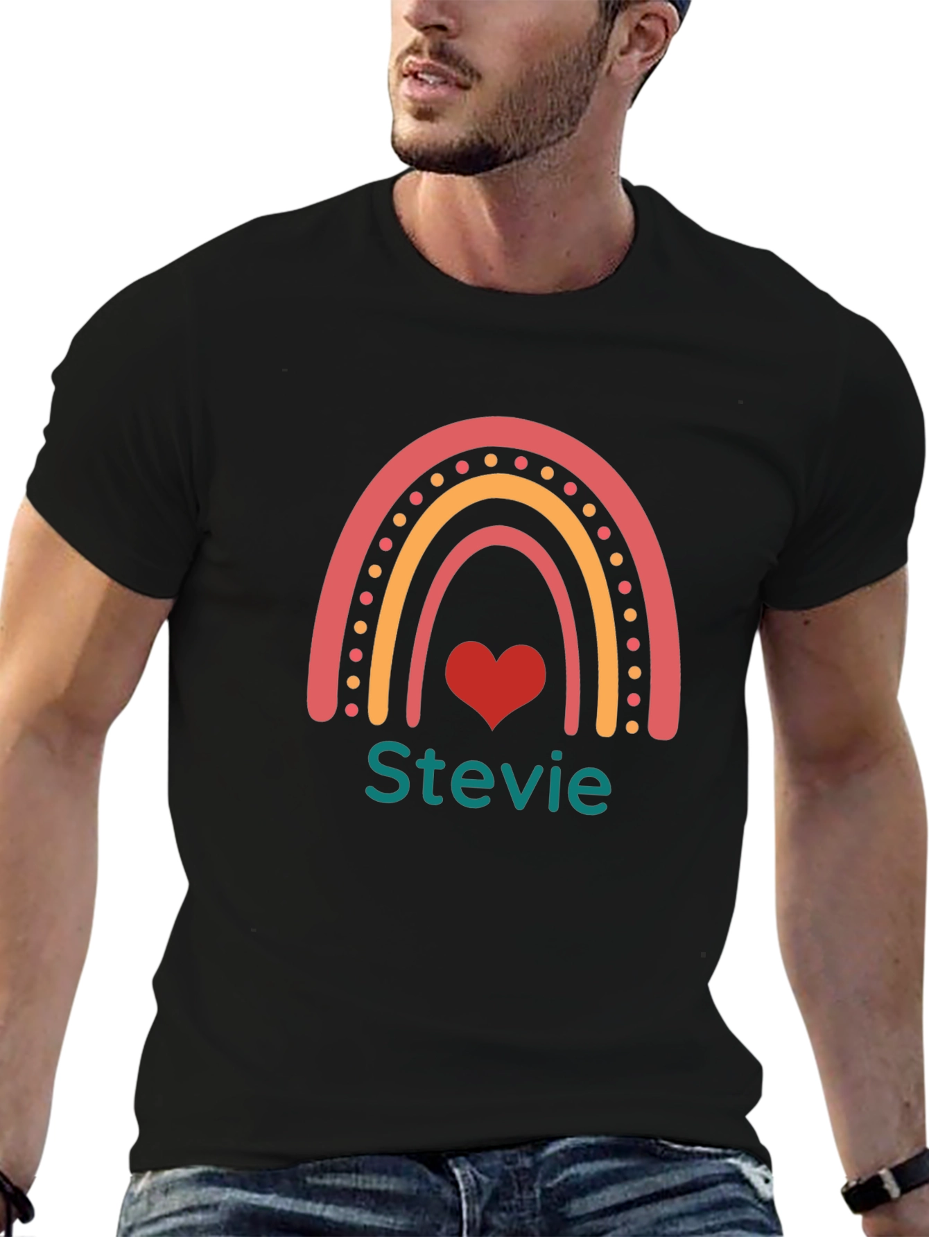 Rainbow Stevie Heart T-Shirt