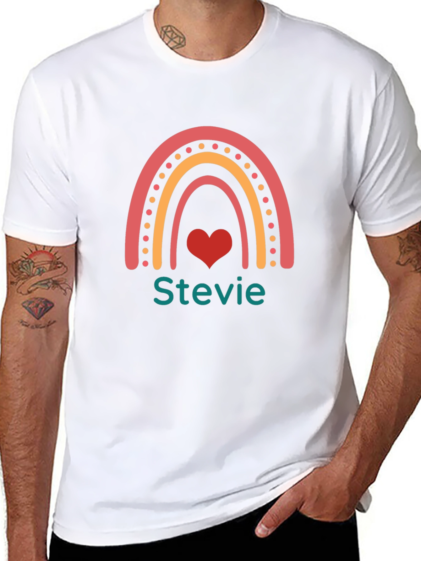 Rainbow Stevie Heart T-Shirt