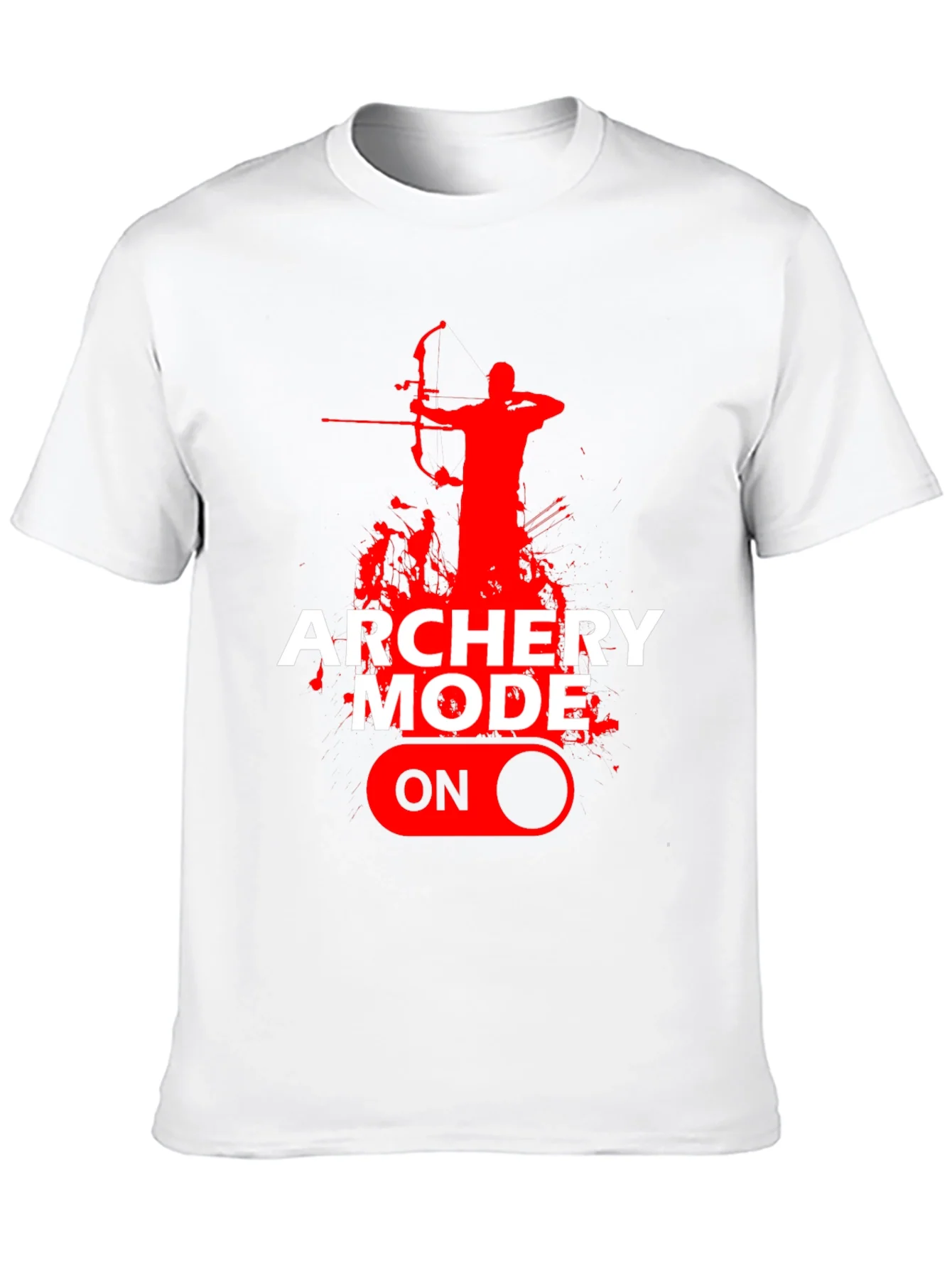 Archery Mode On Graphic Tee - Black Cotton T-Shirt