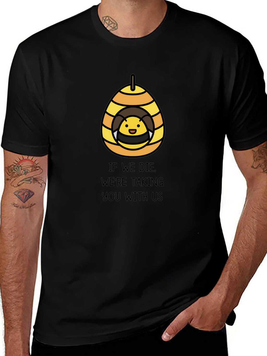 Bee Hive Threat T-Shirt - Funny Graphic Tee