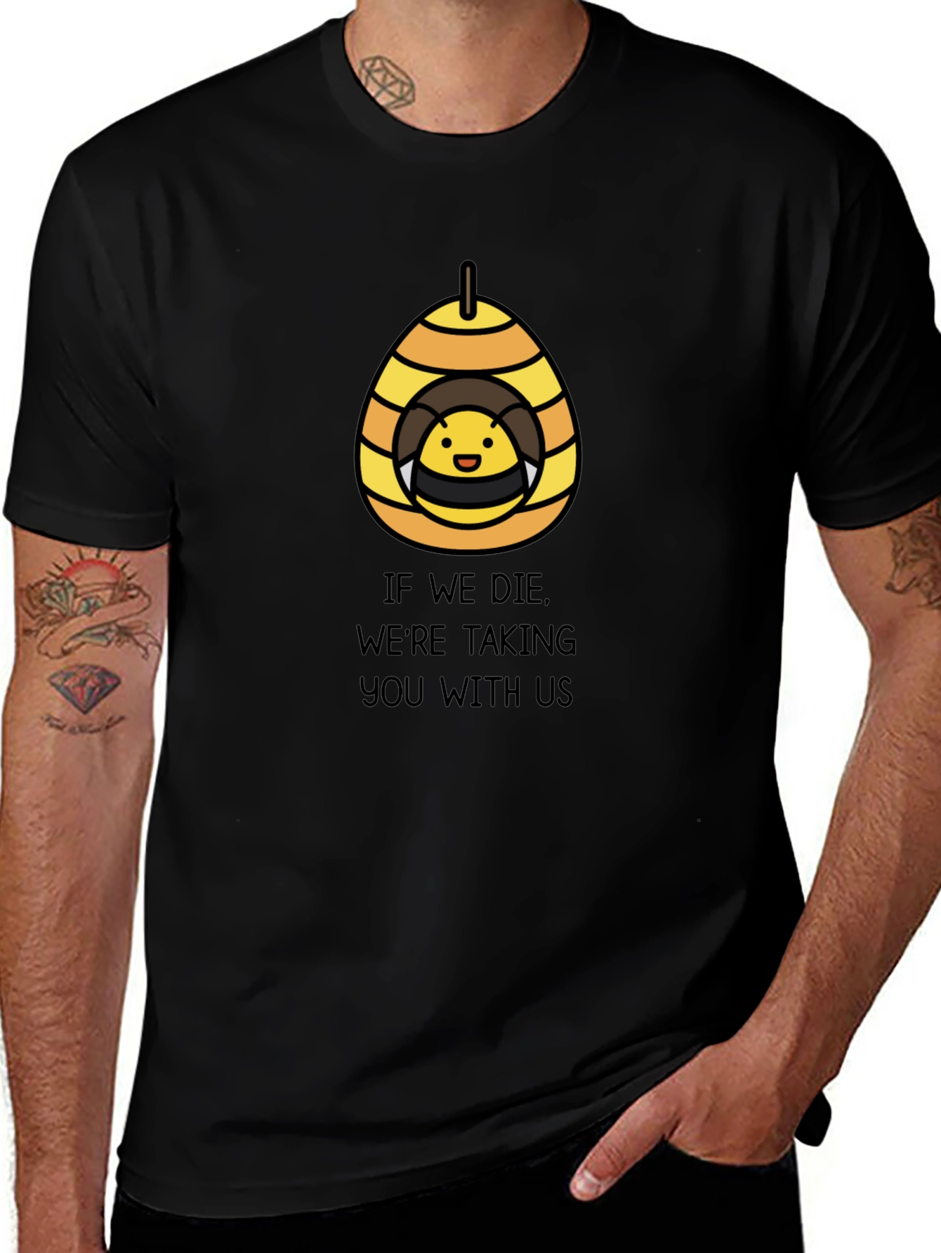 Bee Hive Threat T-Shirt - Funny Graphic Tee