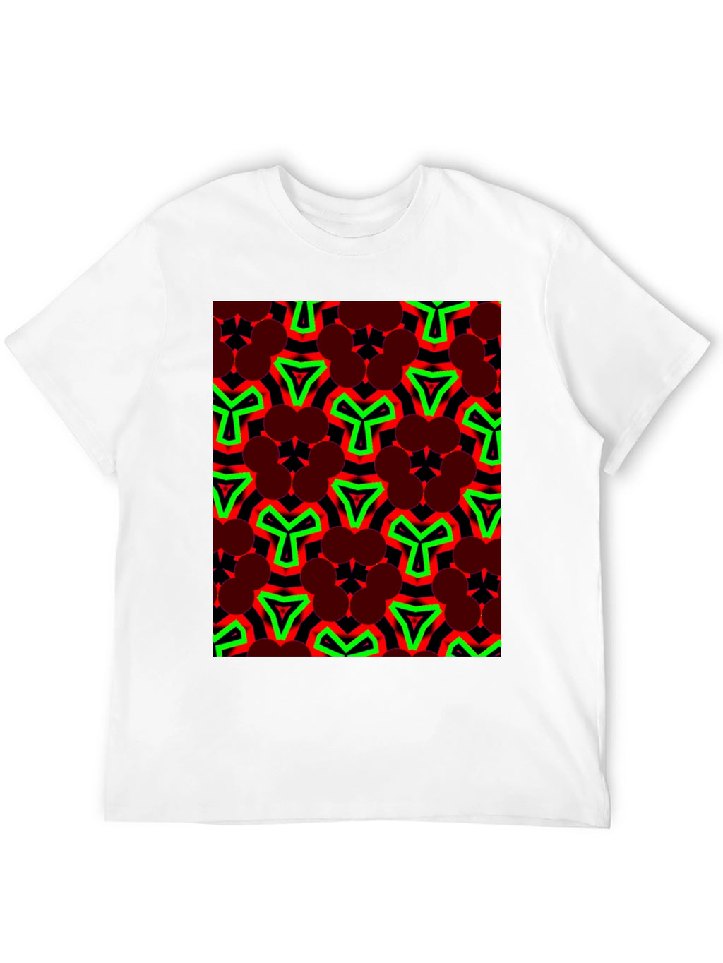 Bold Geometric Print T-Shirt - Eye-Catching Design