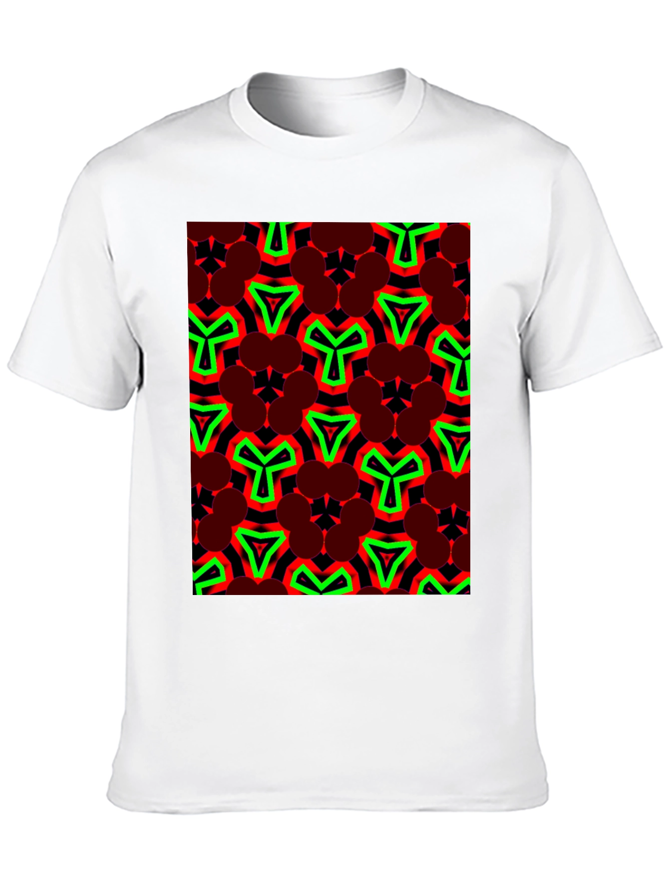 Bold Geometric Print T-Shirt - Eye-Catching Design