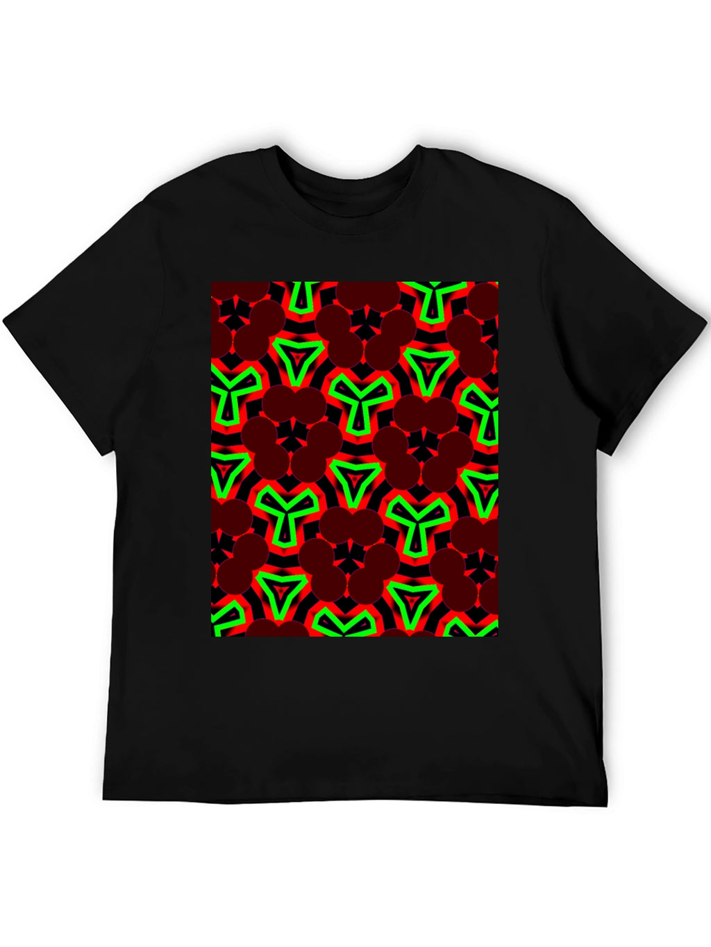 Bold Geometric Print T-Shirt - Eye-Catching Design