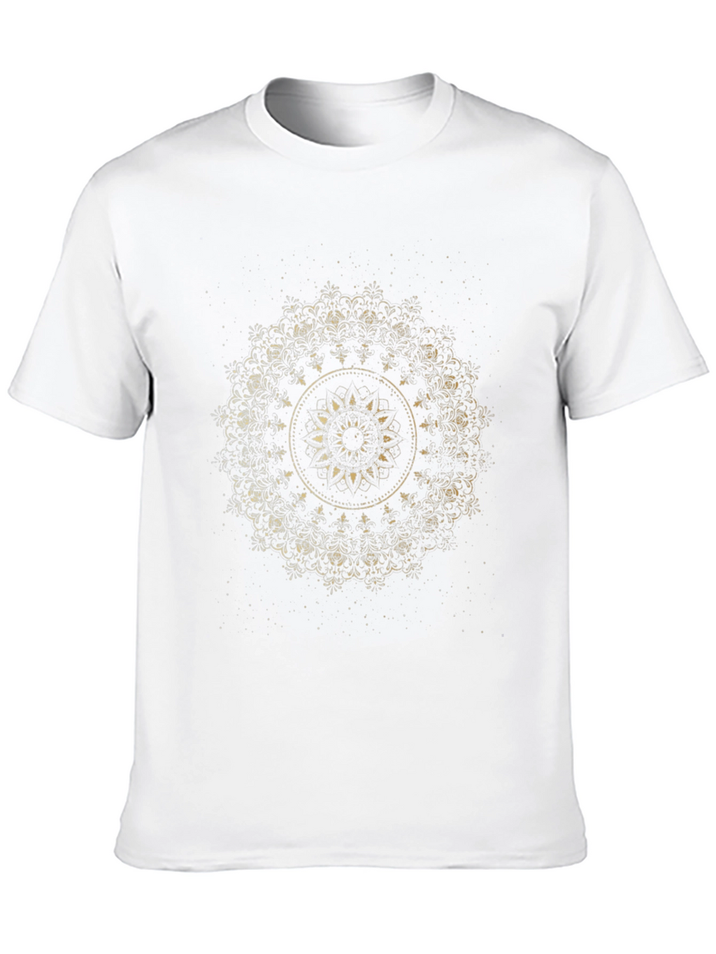 Gold Mandala Graphic Black T-Shirt