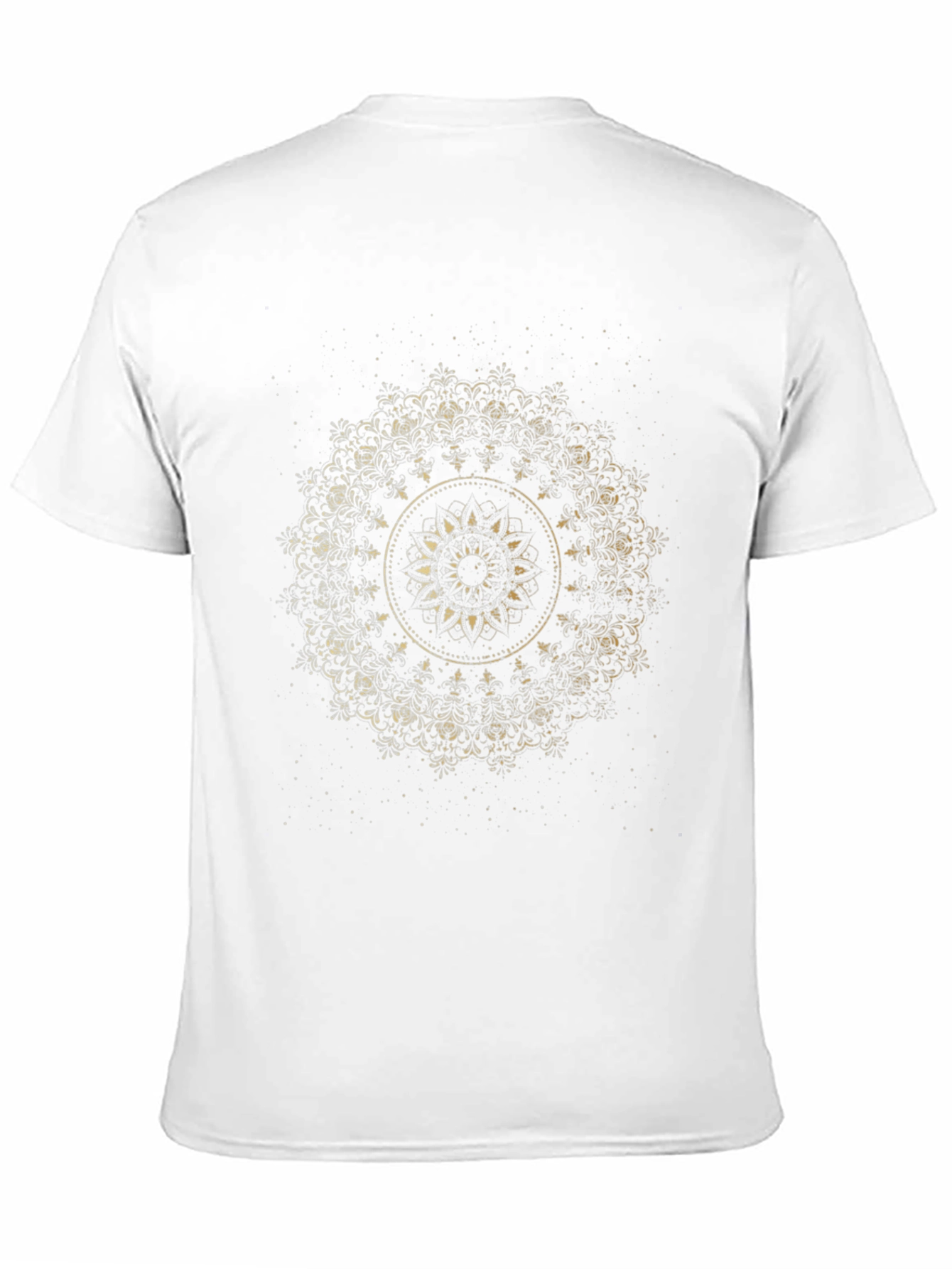 Gold Mandala Graphic Black T-Shirt