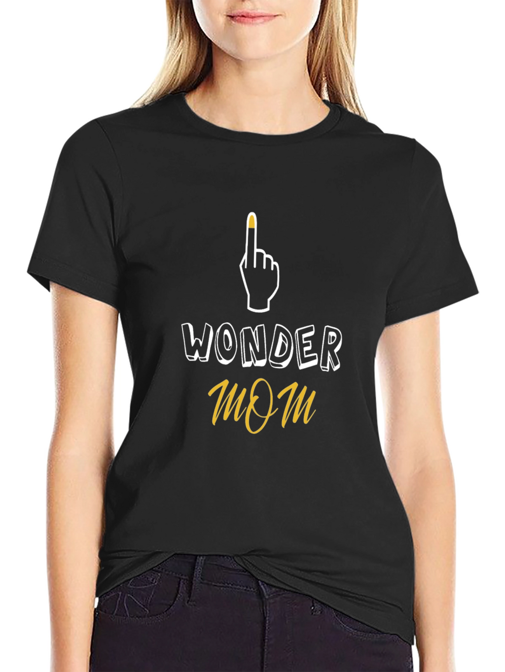 Wonder Mom Graphic T-Shirt - Black