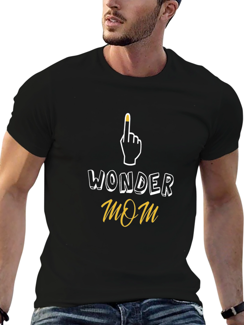 Wonder Mom Graphic T-Shirt - Black