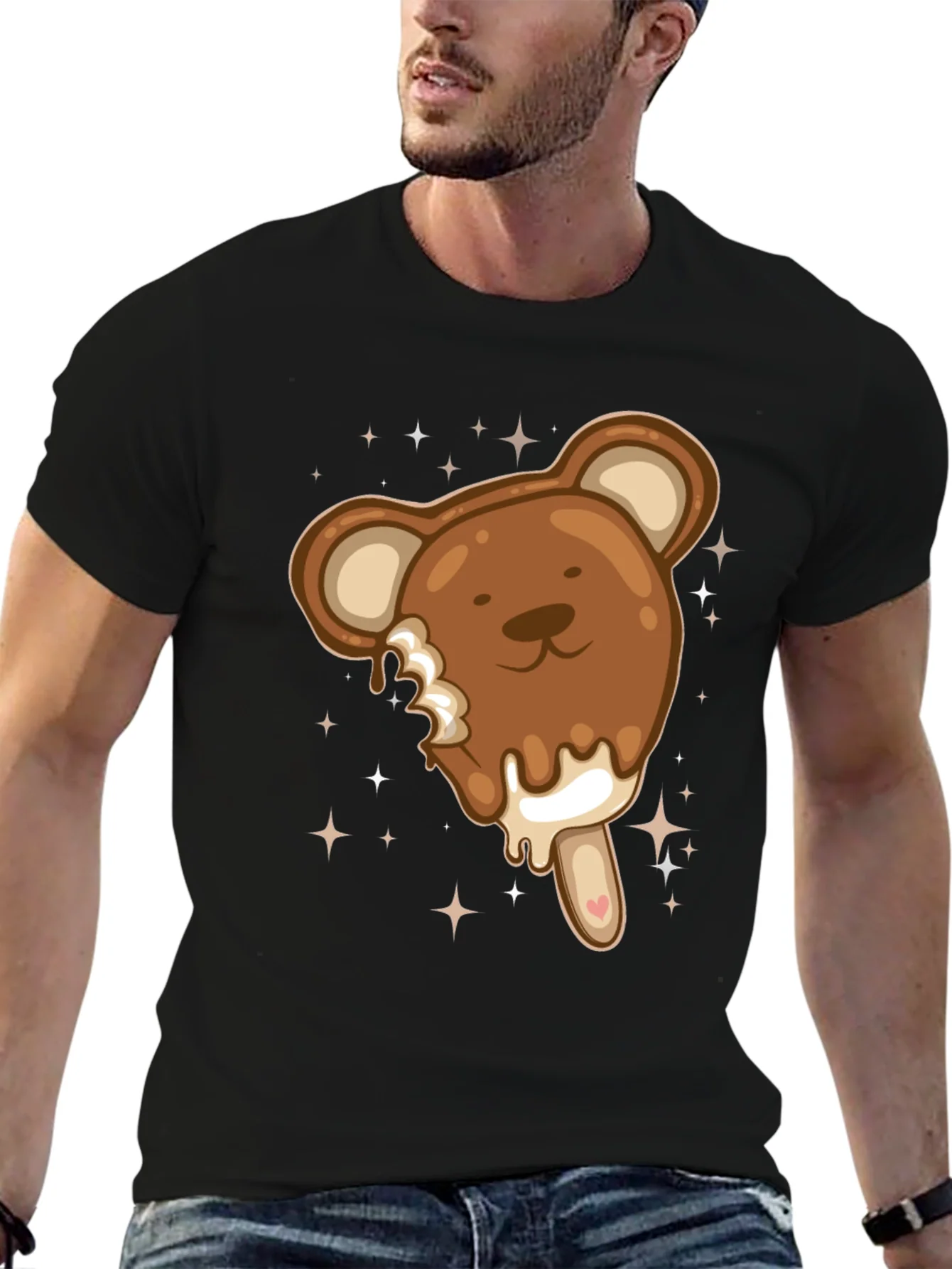 Bear Ice Cream Graphic T-Shirt